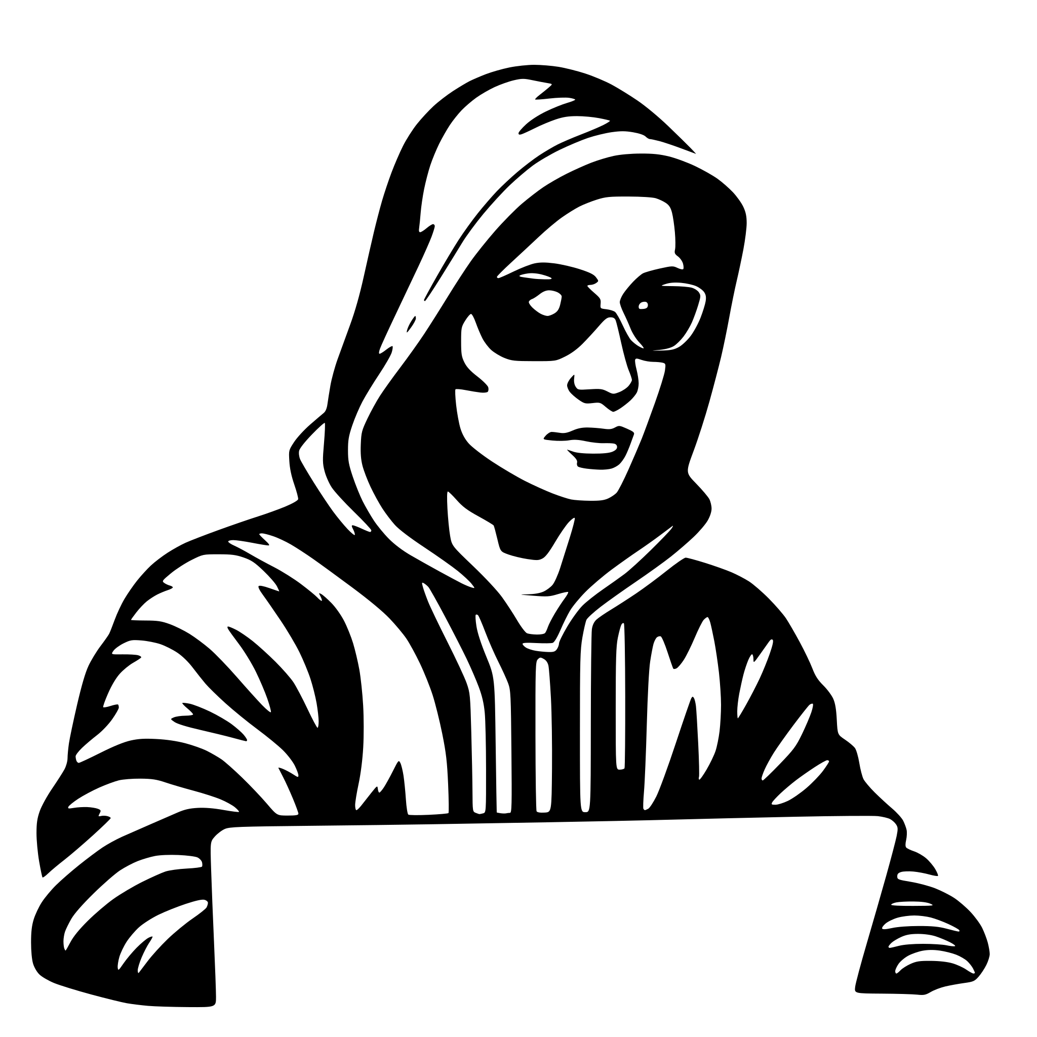 AI-generated SVG of a hacker