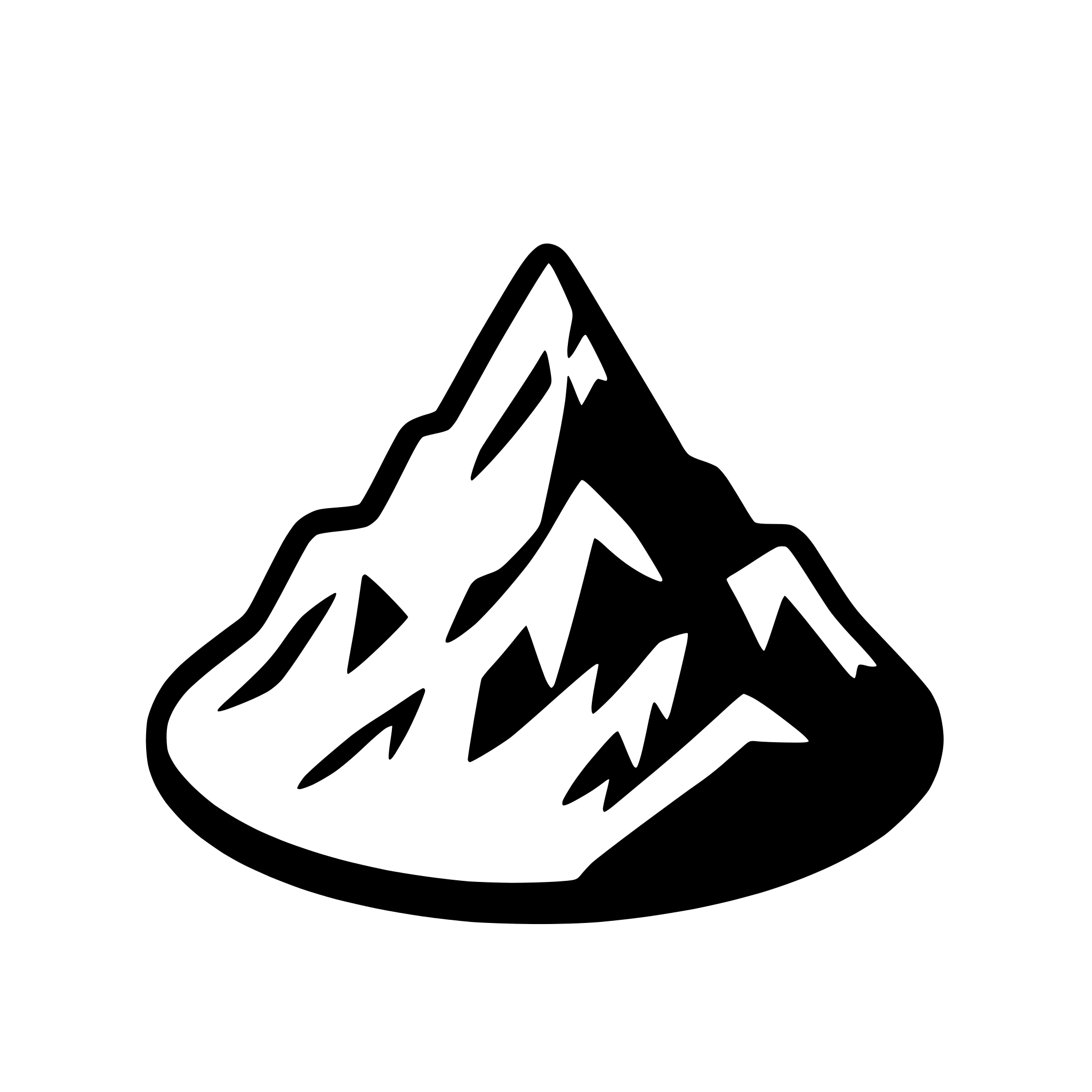 AI-generated SVG of 'mountain with snow-capped peak'