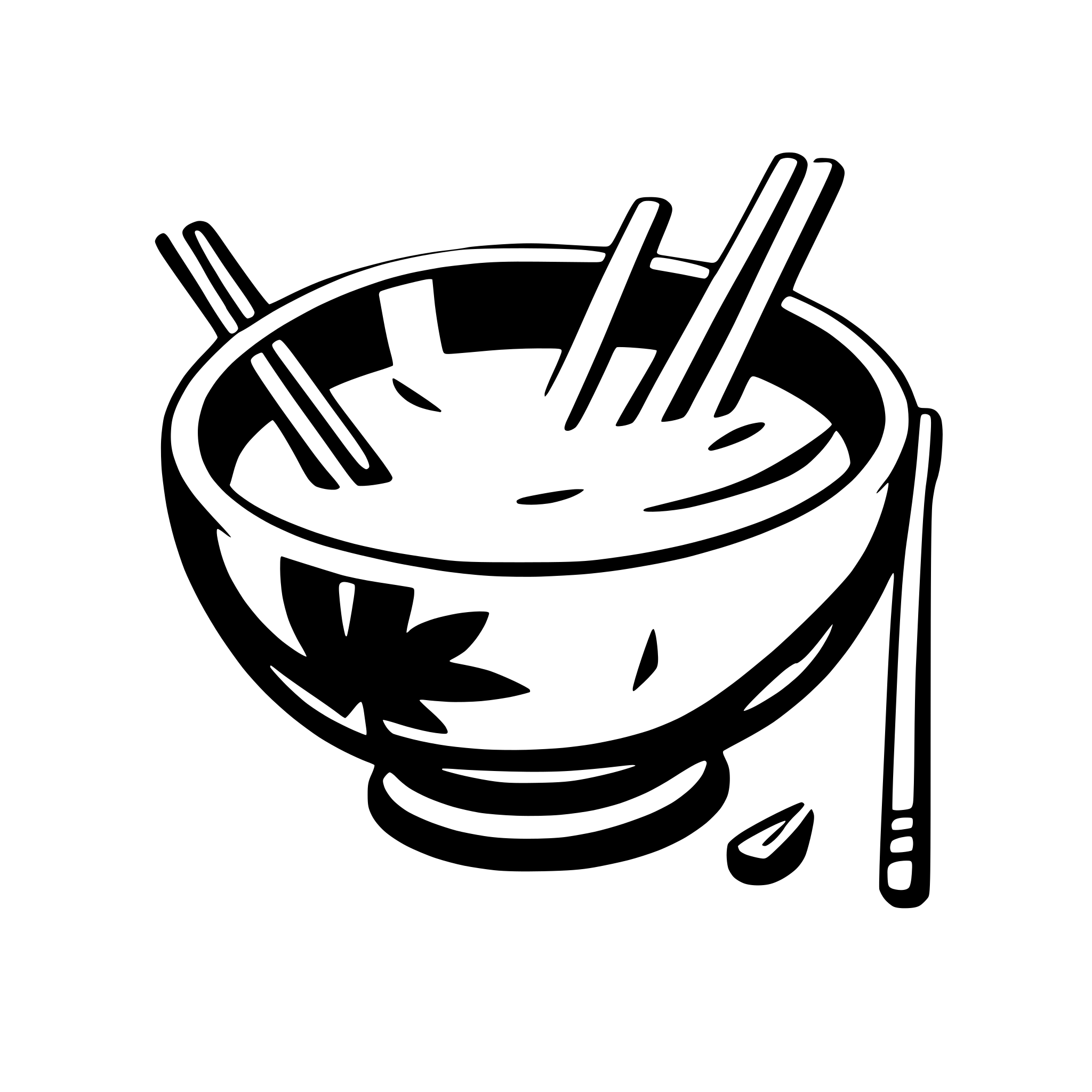 AI-generated SVG of a Japanese food bowl with chopsticks