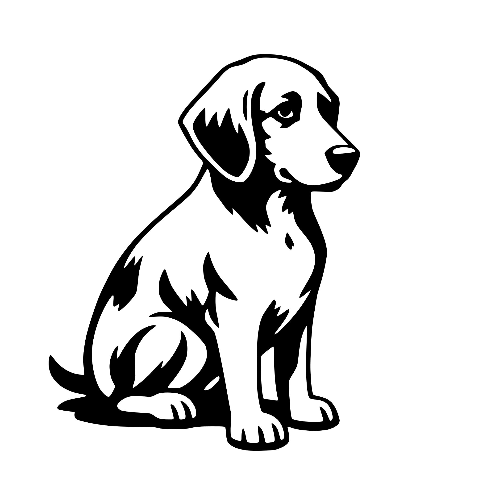 AI-generated SVG of a dog