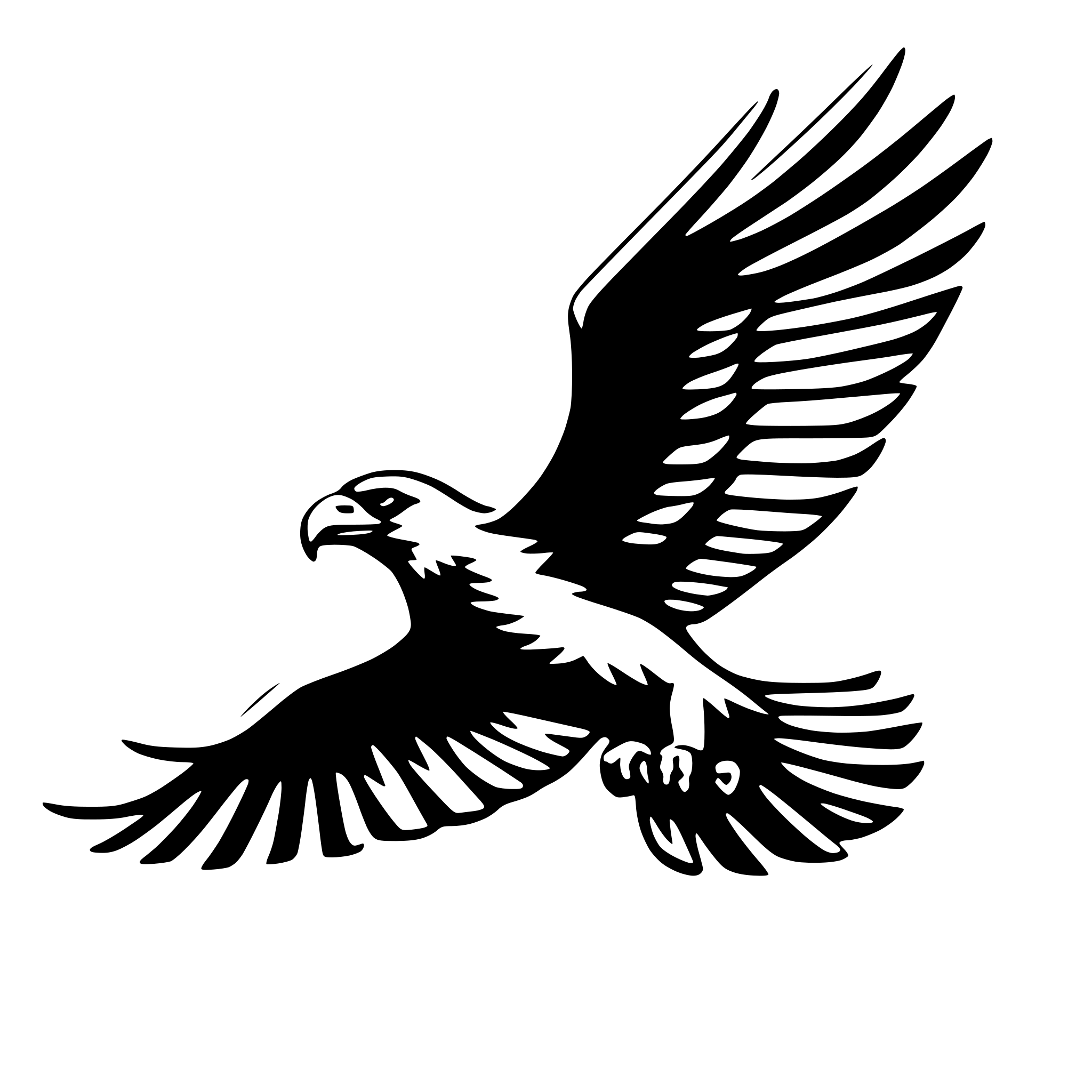 AI-generated SVG of 'eagle soaring high'