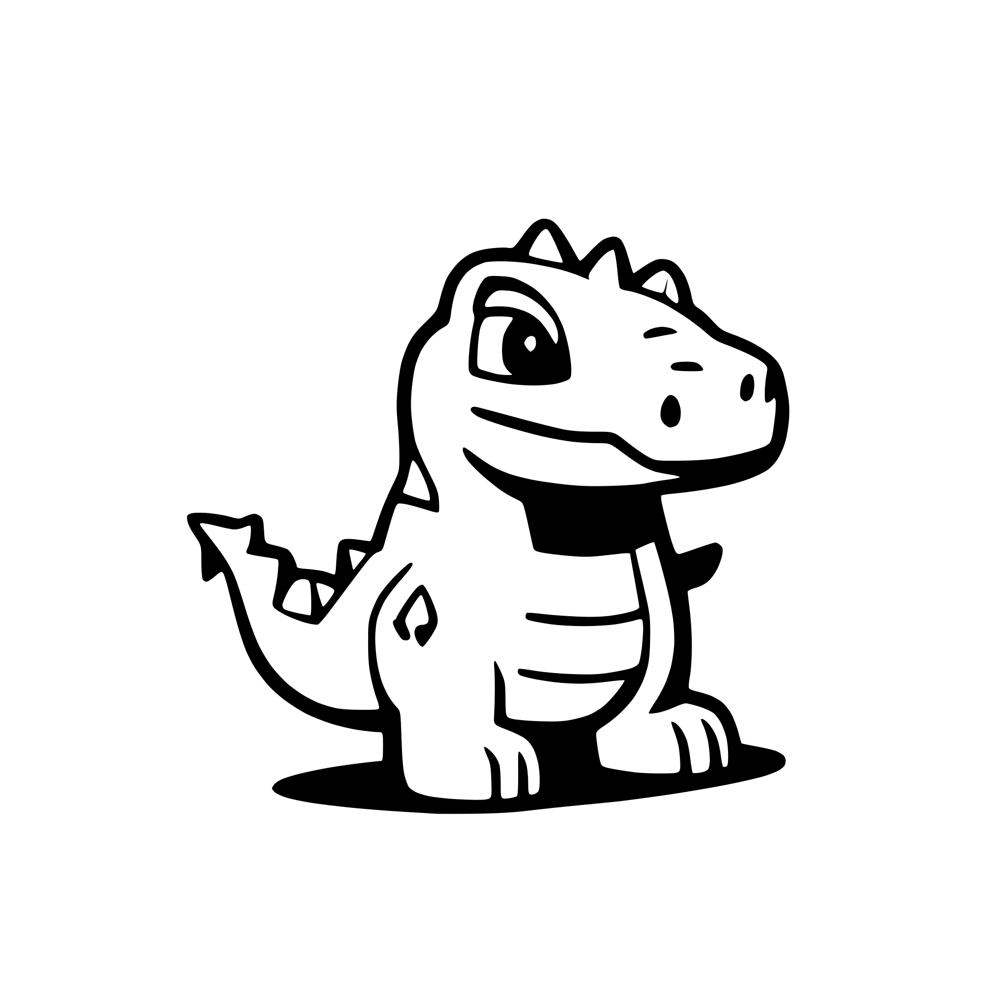 AI-generated SVG of a balloon animal godzilla