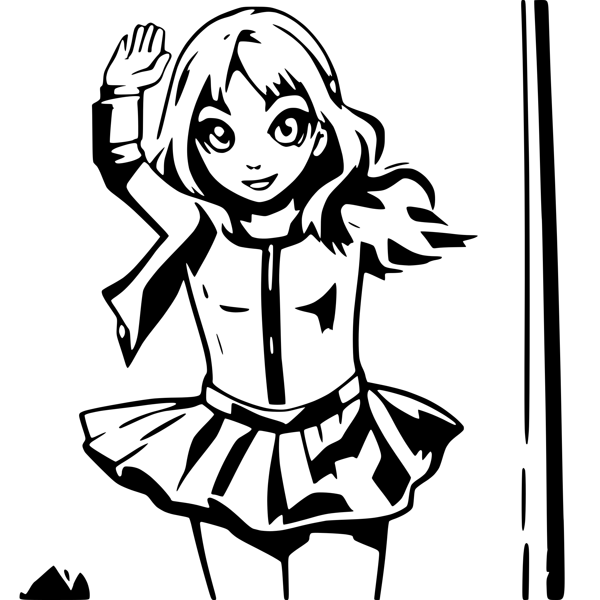 AI-generated SVG of a A superhero girl wearing tight clothes is flying but her skirt stucked to tree and its possible to  be taked off