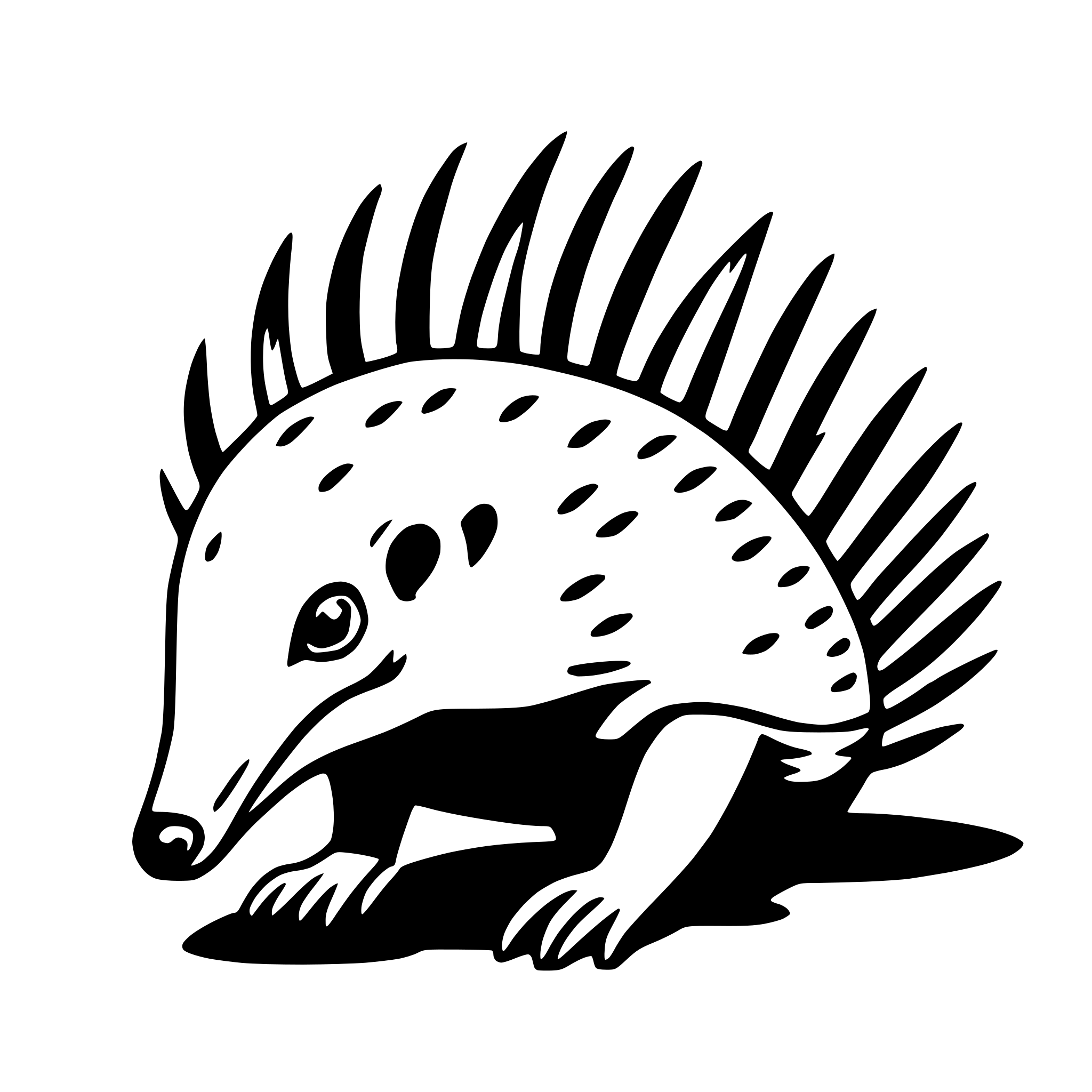 AI-generated SVG of 'echidna'