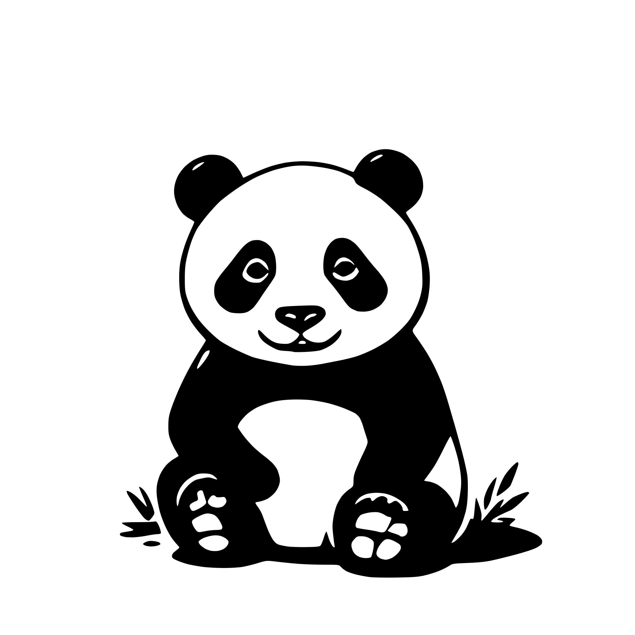AI-generated SVG of a panda