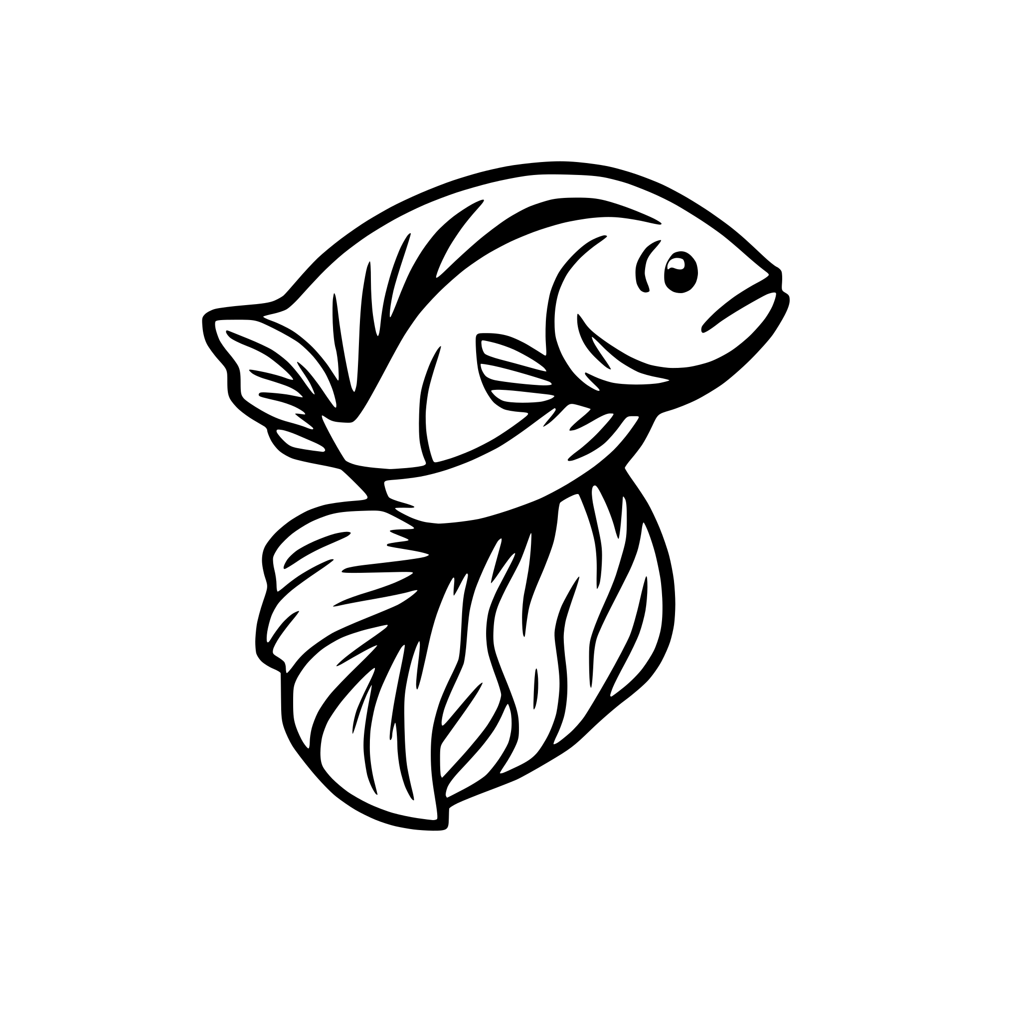 AI-generated SVG of a betta fish