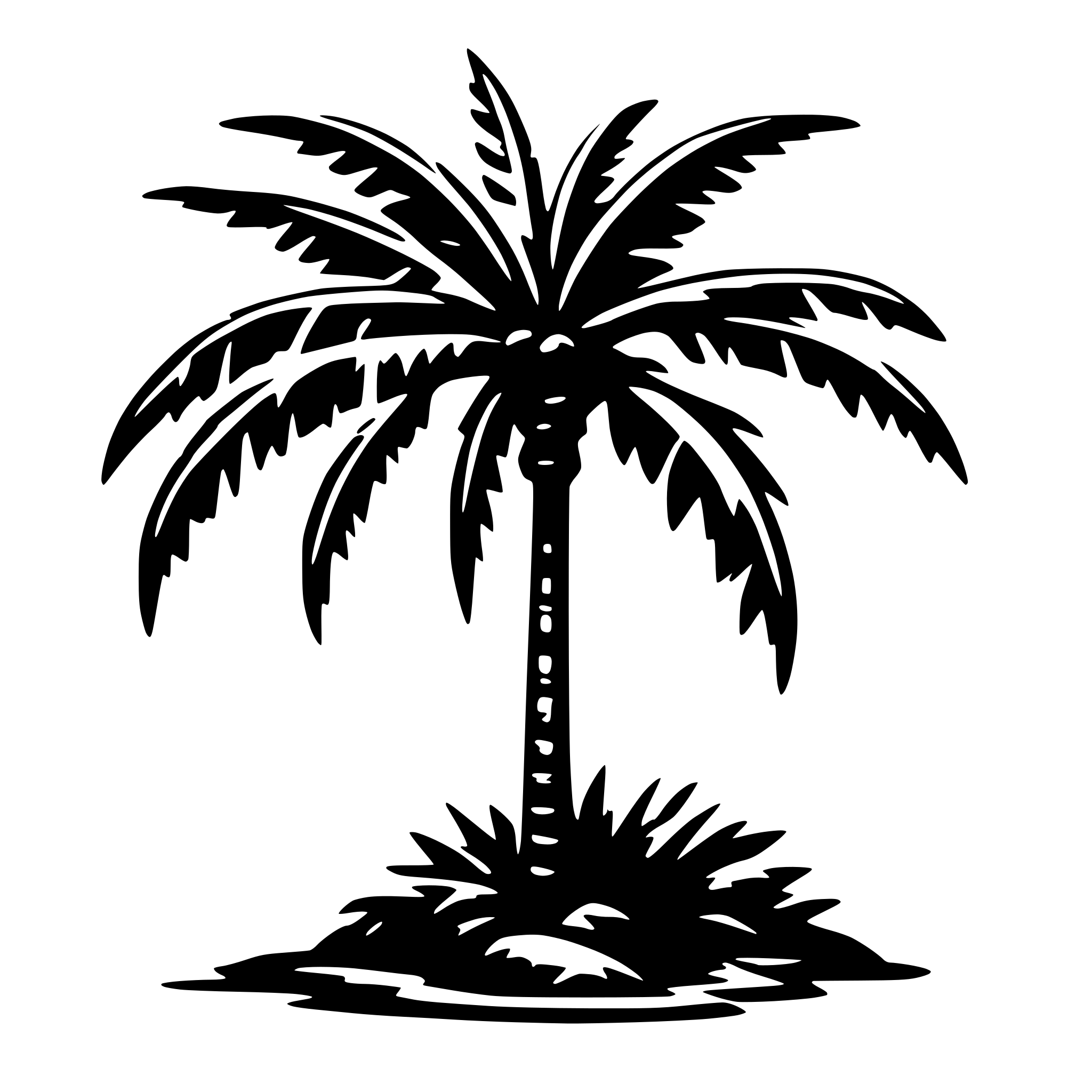 AI-generated SVG of 'palm tree in cyberpunk style'