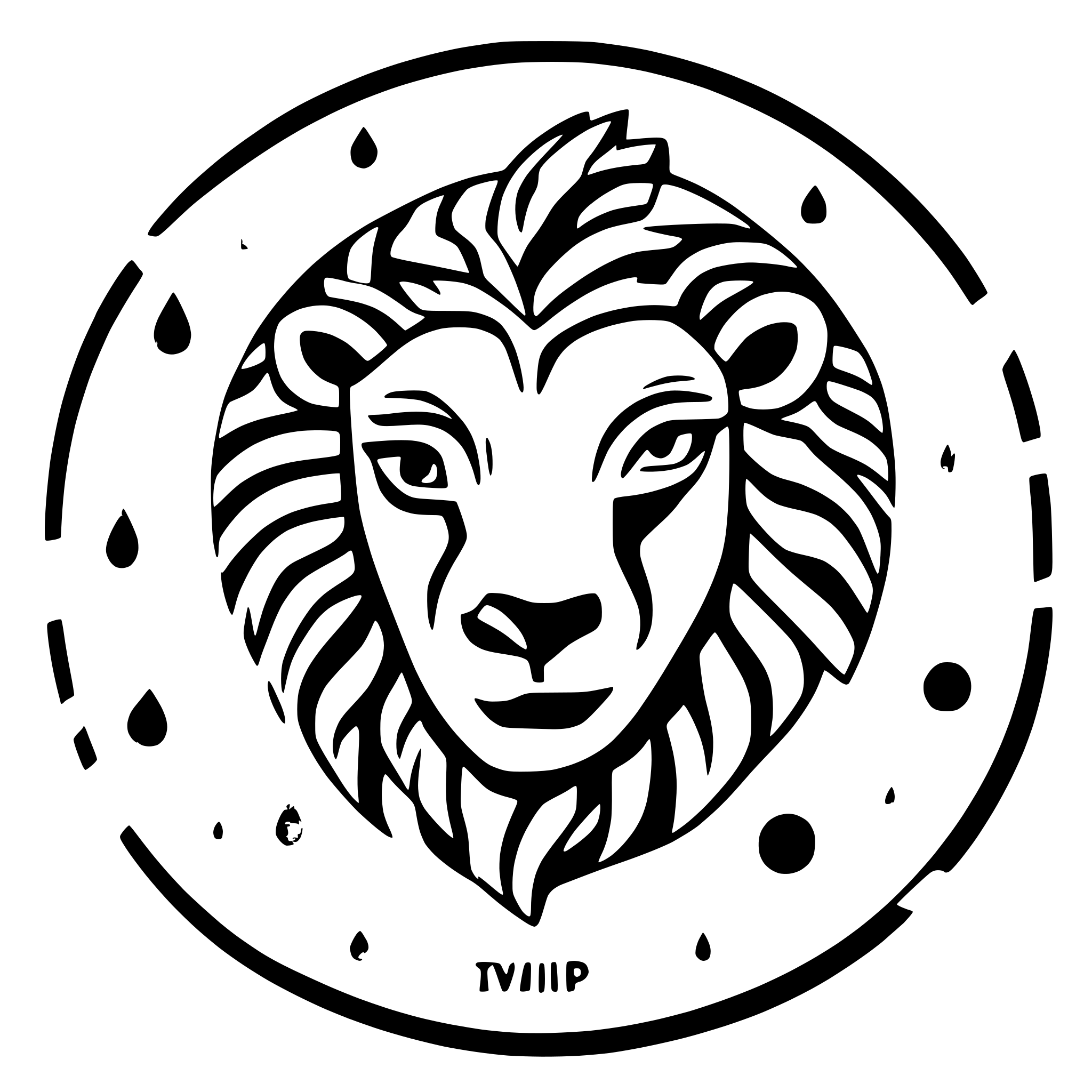AI-generated SVG of a leo zodiac sign