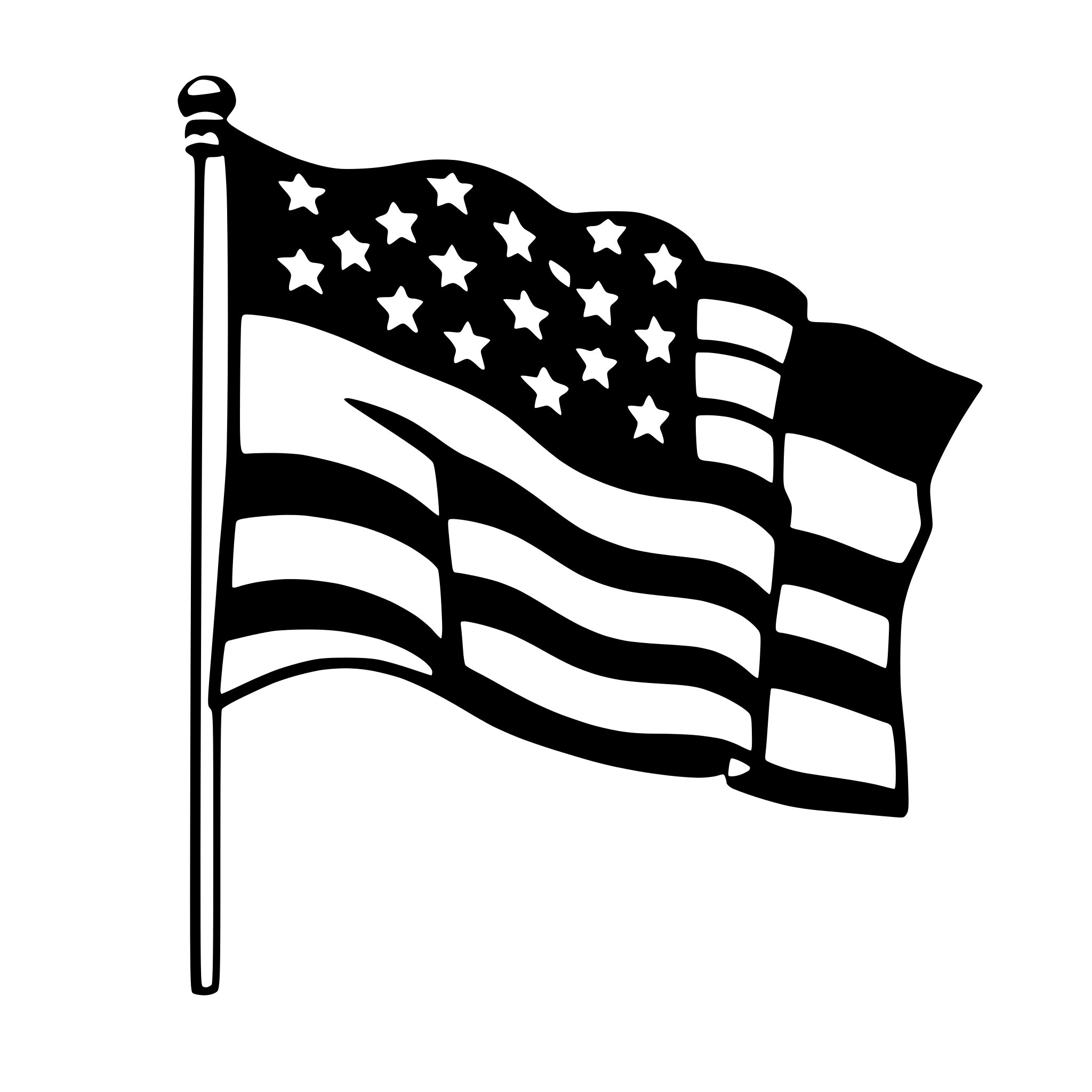 AI-generated SVG of 'flag outline'
