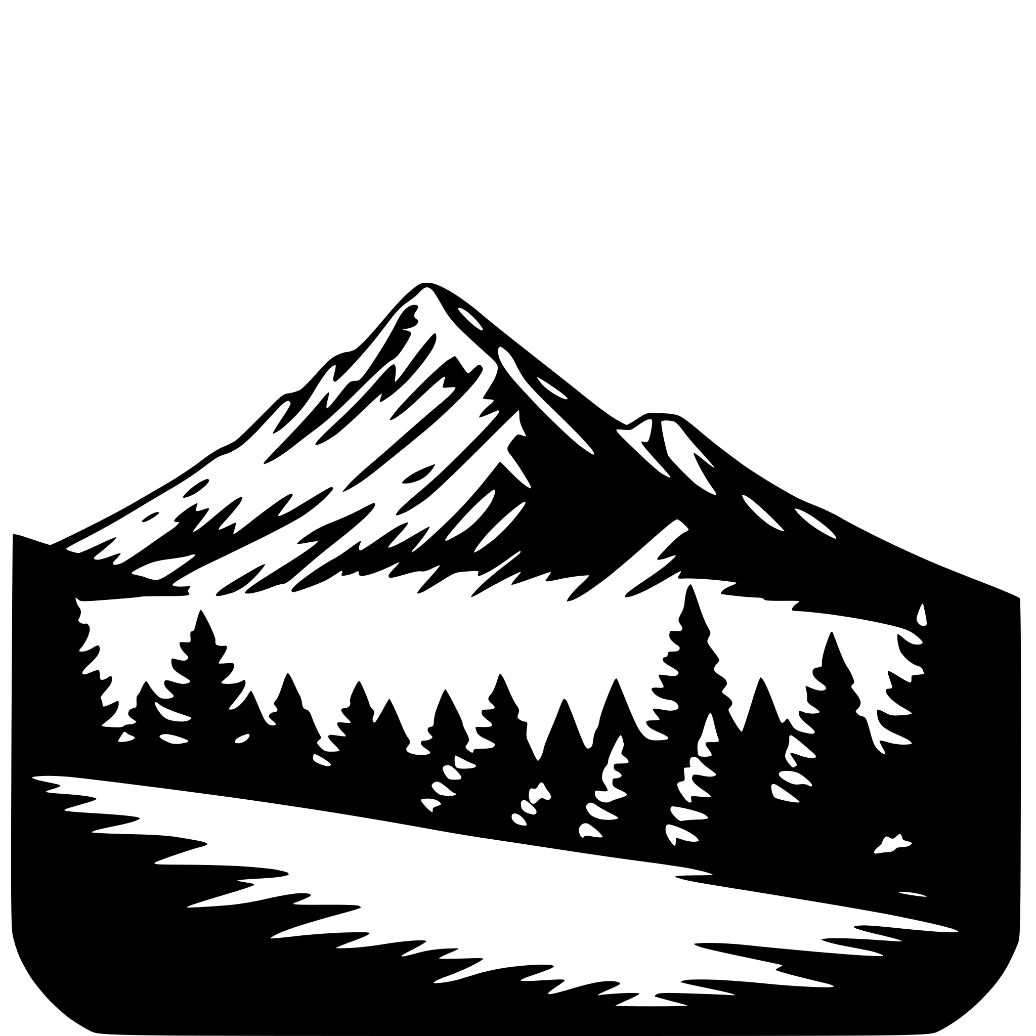 AI-generated SVG of 'mountain range'