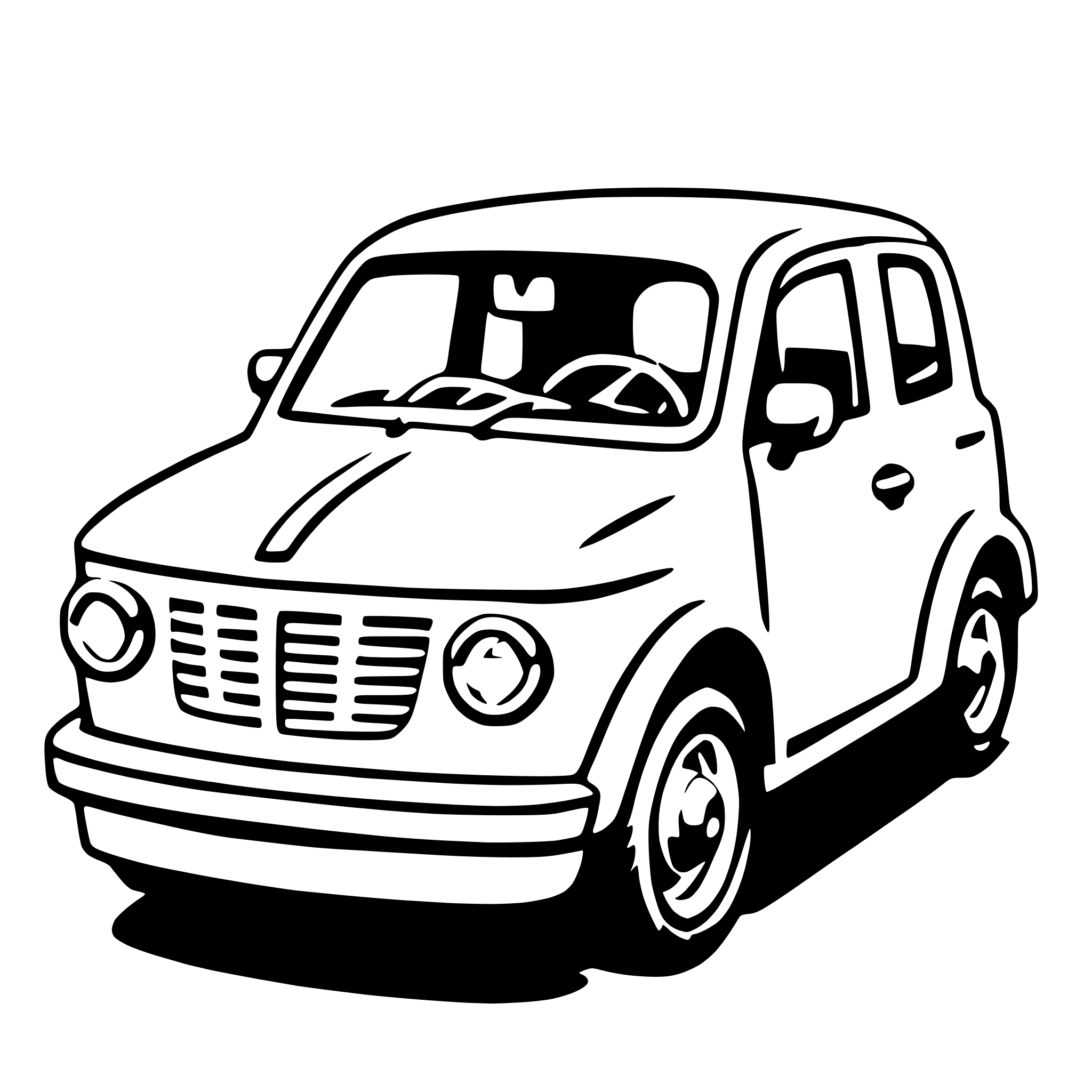 AI-generated SVG of a compact car