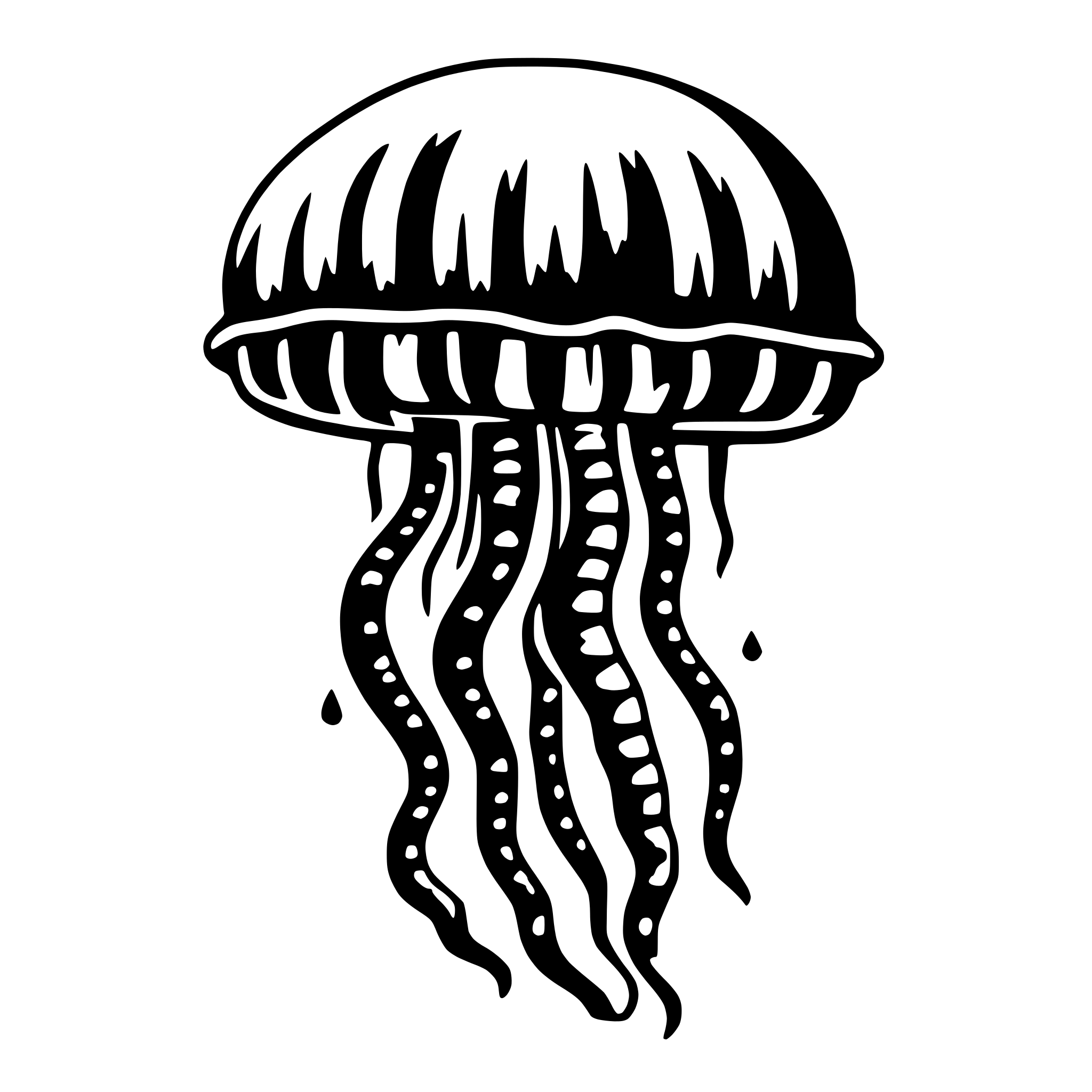 AI-generated SVG of a jellyfish