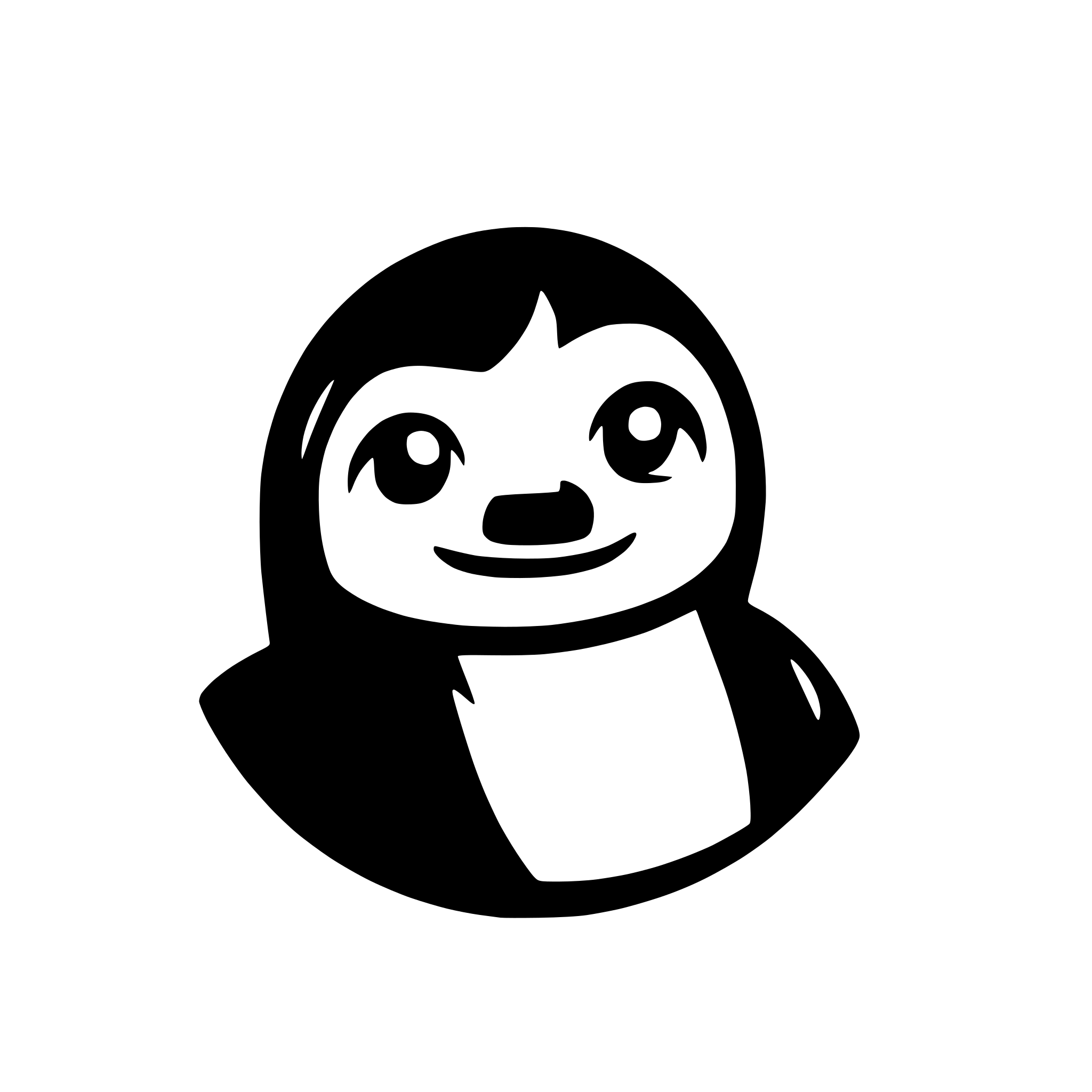 AI-generated SVG of a sloth face rounded logo