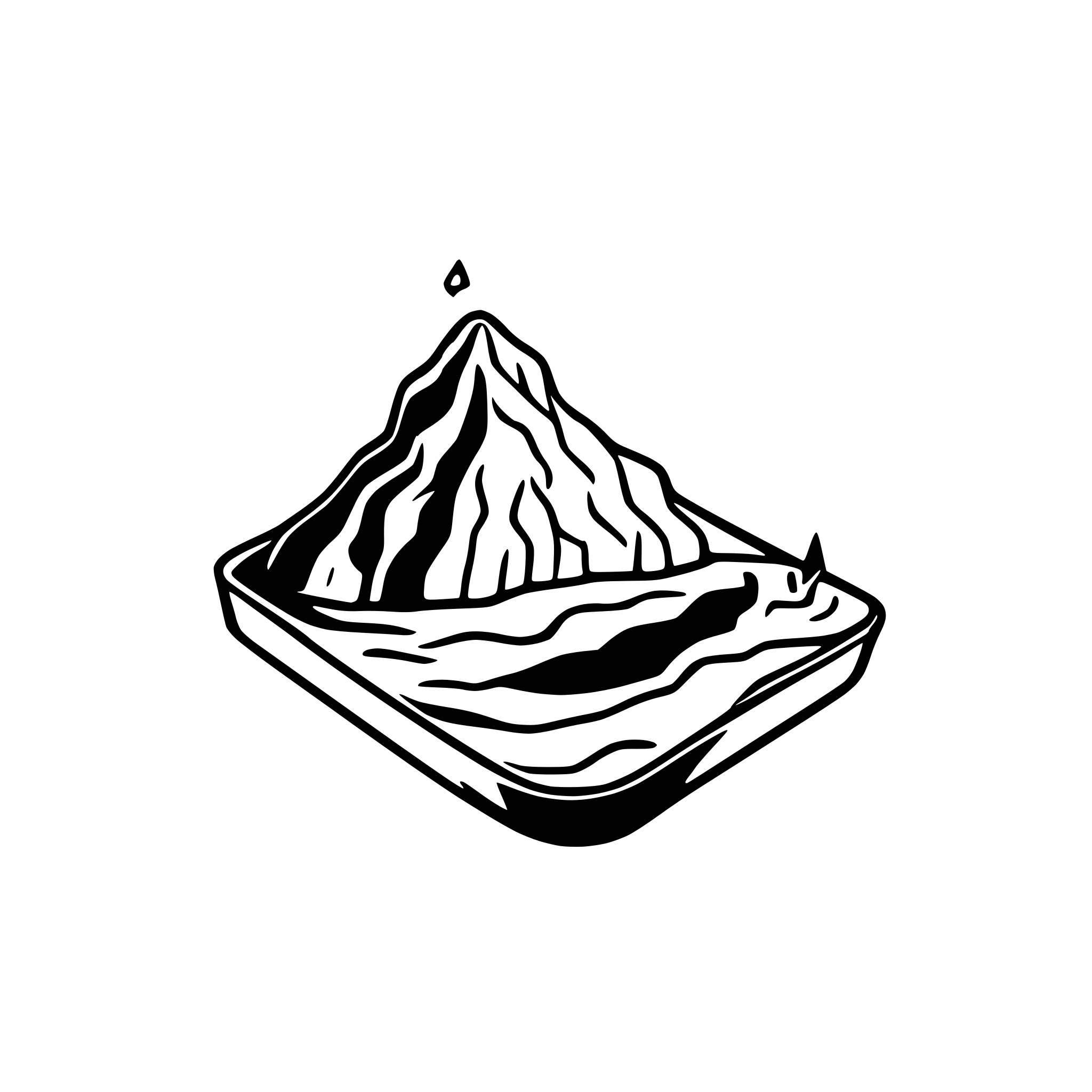 AI-generated SVG of a sinking island