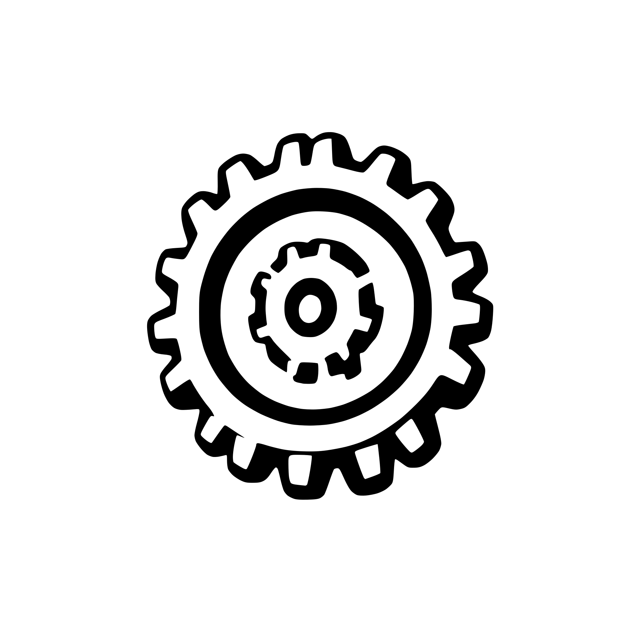AI-generated SVG of a simple 2d gear icon for a settings menu