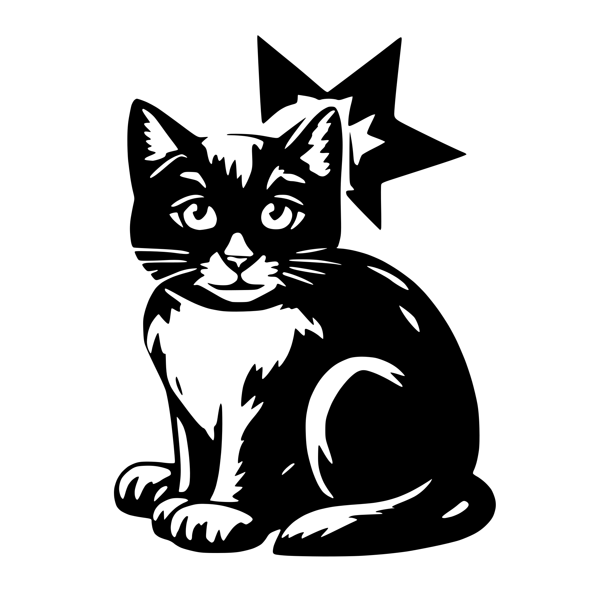 AI-generated SVG of a Small black heart with cat or dog or star AI-generated SVG of a Small black heart with cat or dog or star