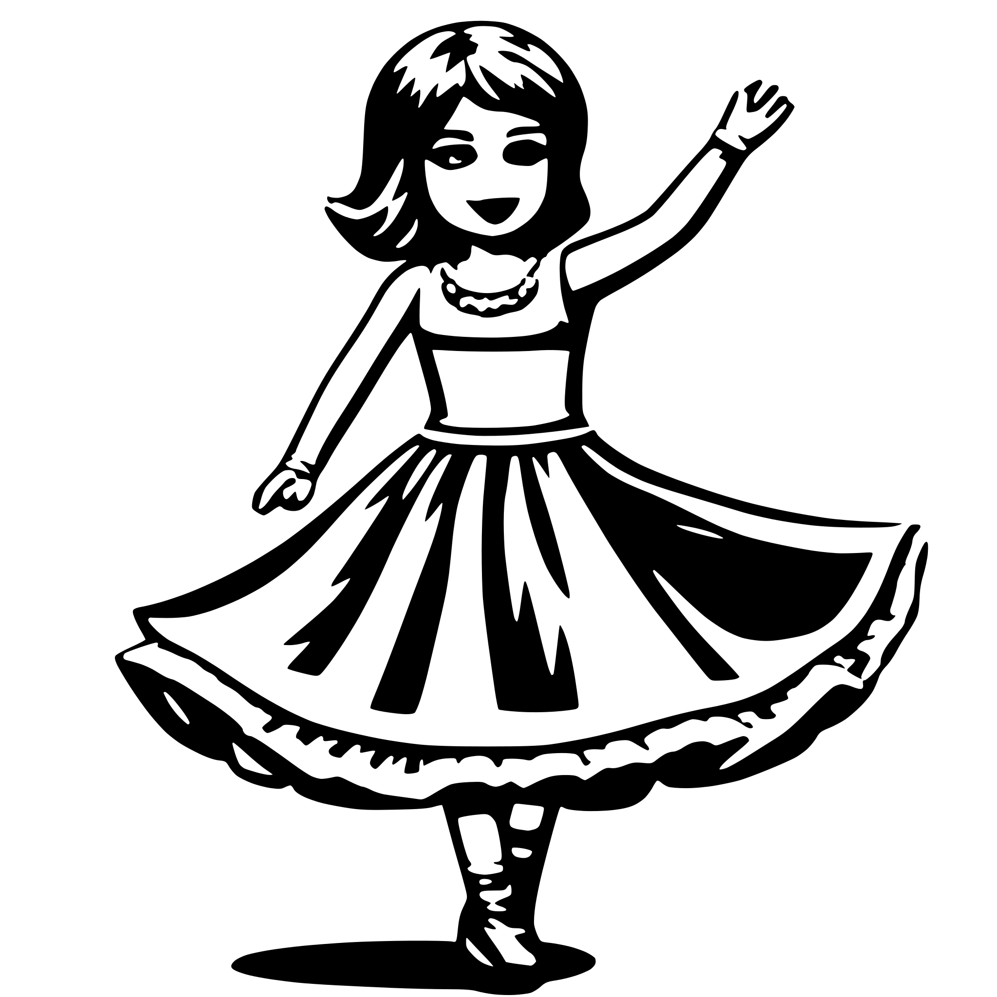 AI-generated SVG of 'dancing doll'