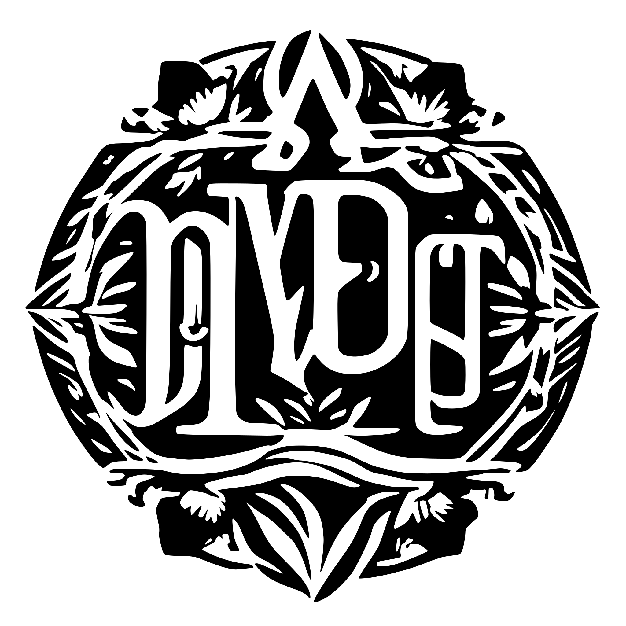 AI-generated SVG of a Generate an SVG logo with a creative and simple touch of white and blue with the name MBARTS CREATIVE STUDIOS