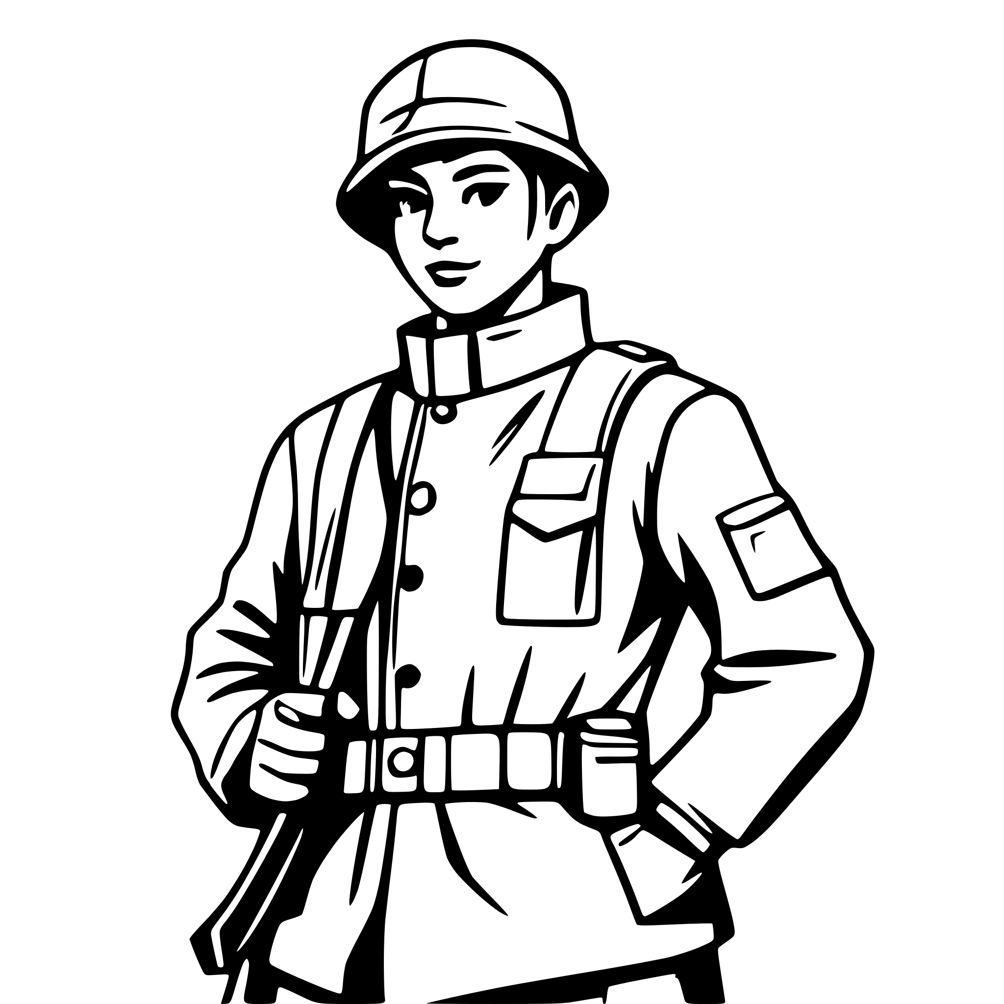 AI-generated SVG of a world war 1 soldier