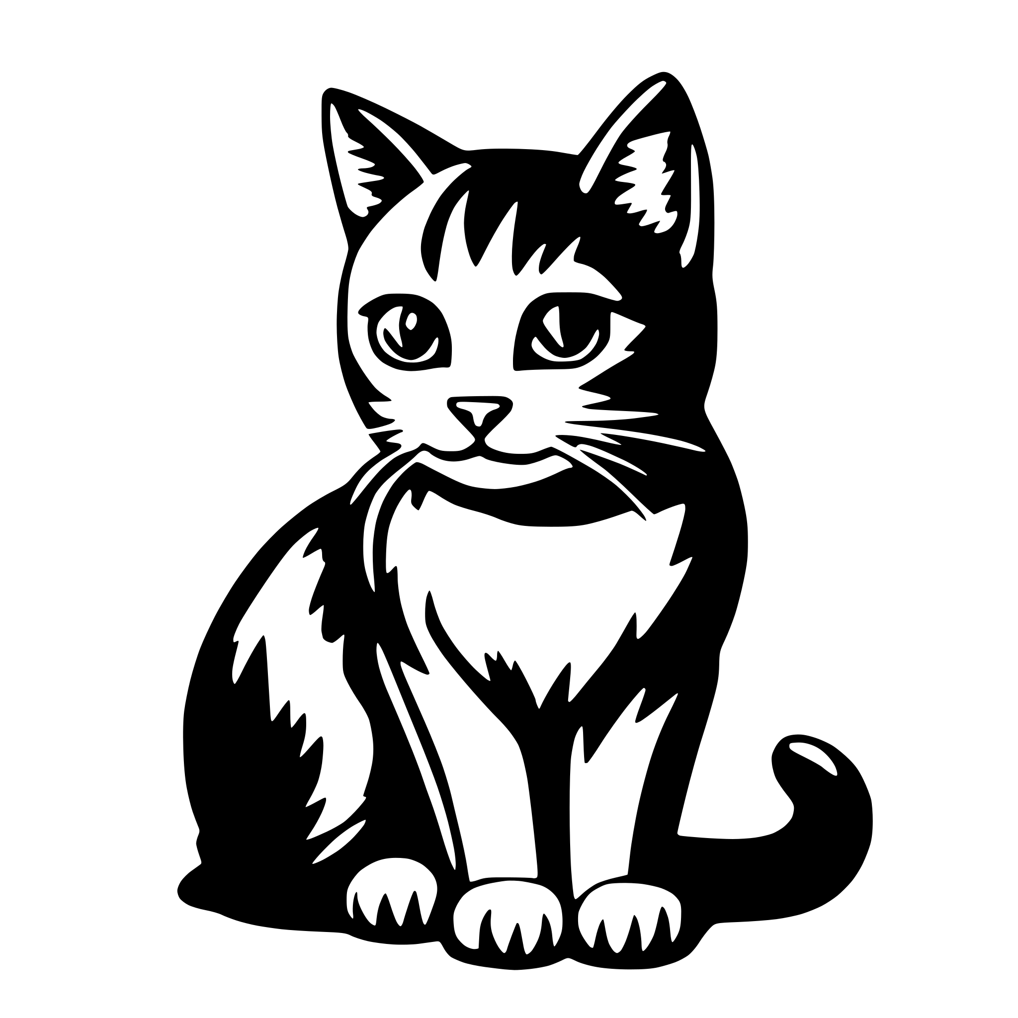 AI-generated SVG of 'cat'