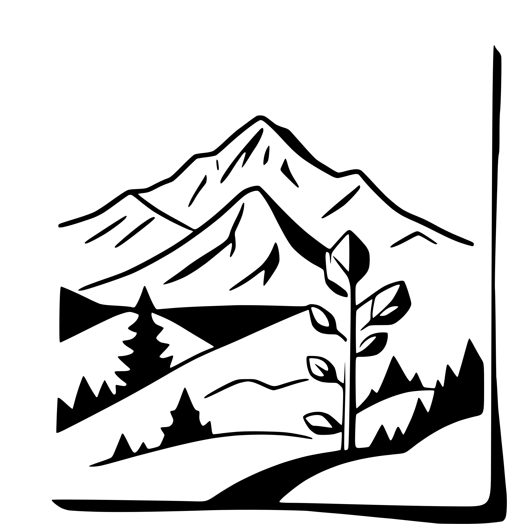 AI-generated SVG of 'mountain landscape with sun'