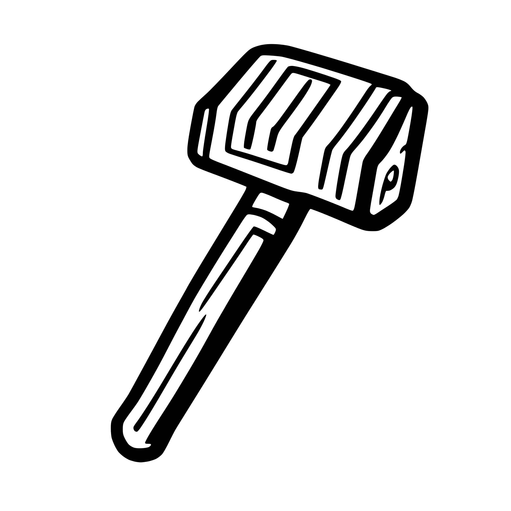 AI-generated SVG of a deadblow mason hammer