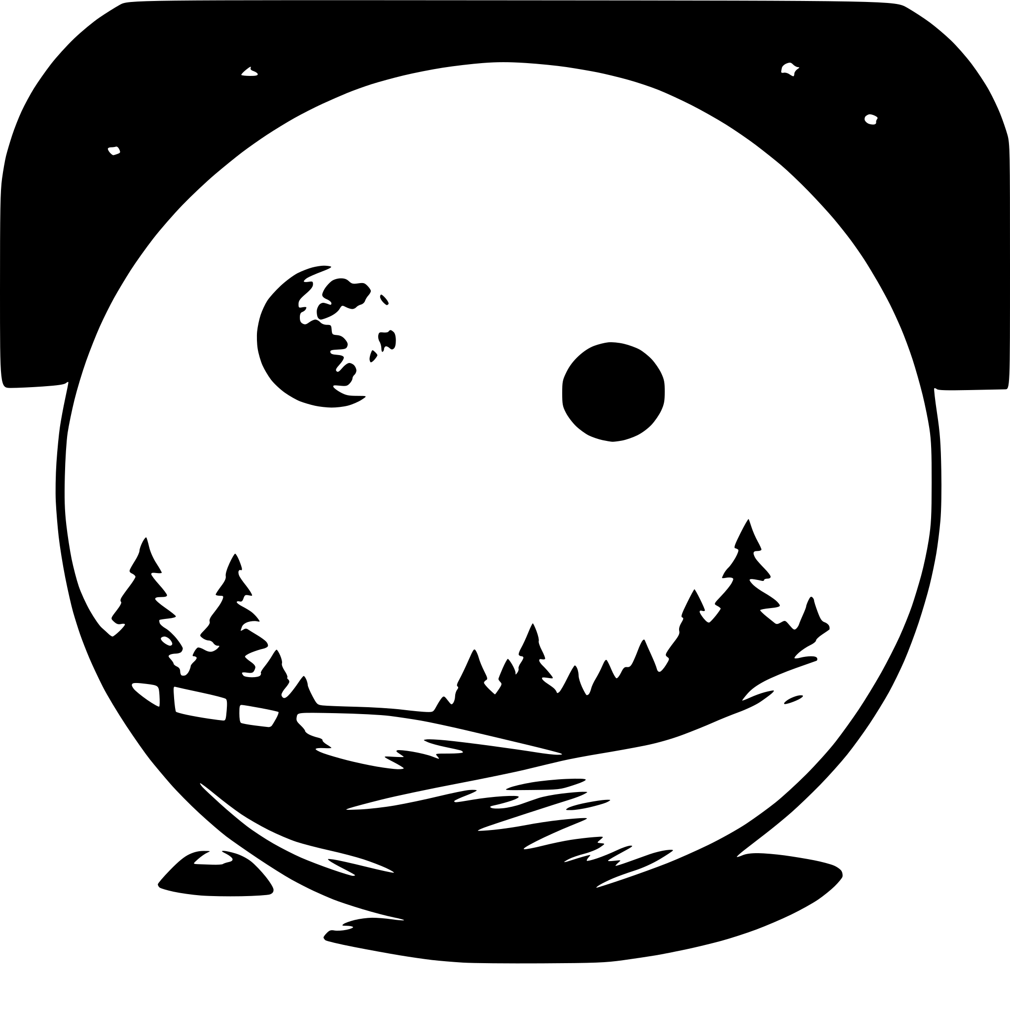 AI-generated SVG of 'Kreisrunder mond'