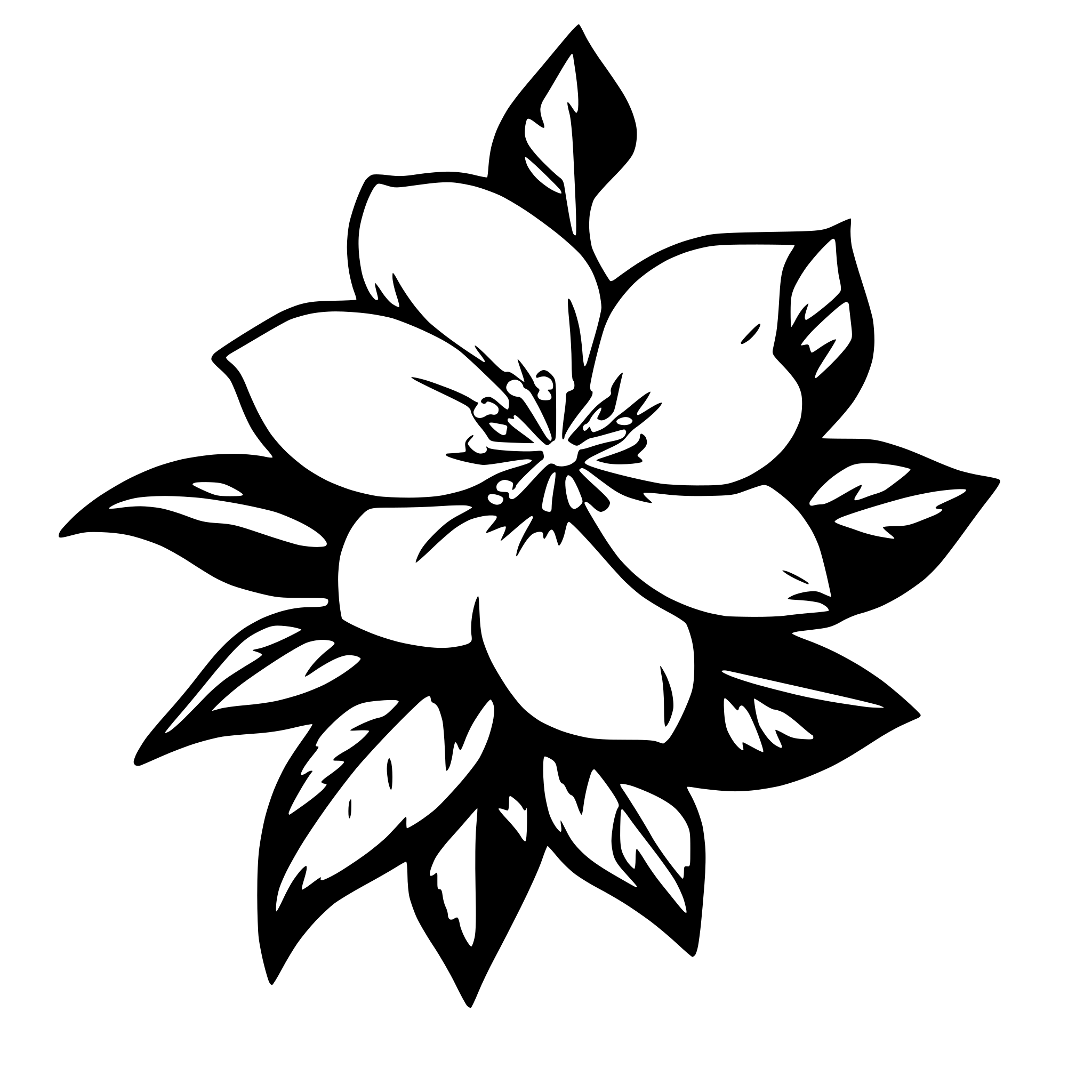 AI-generated SVG of 'jasmine flower'