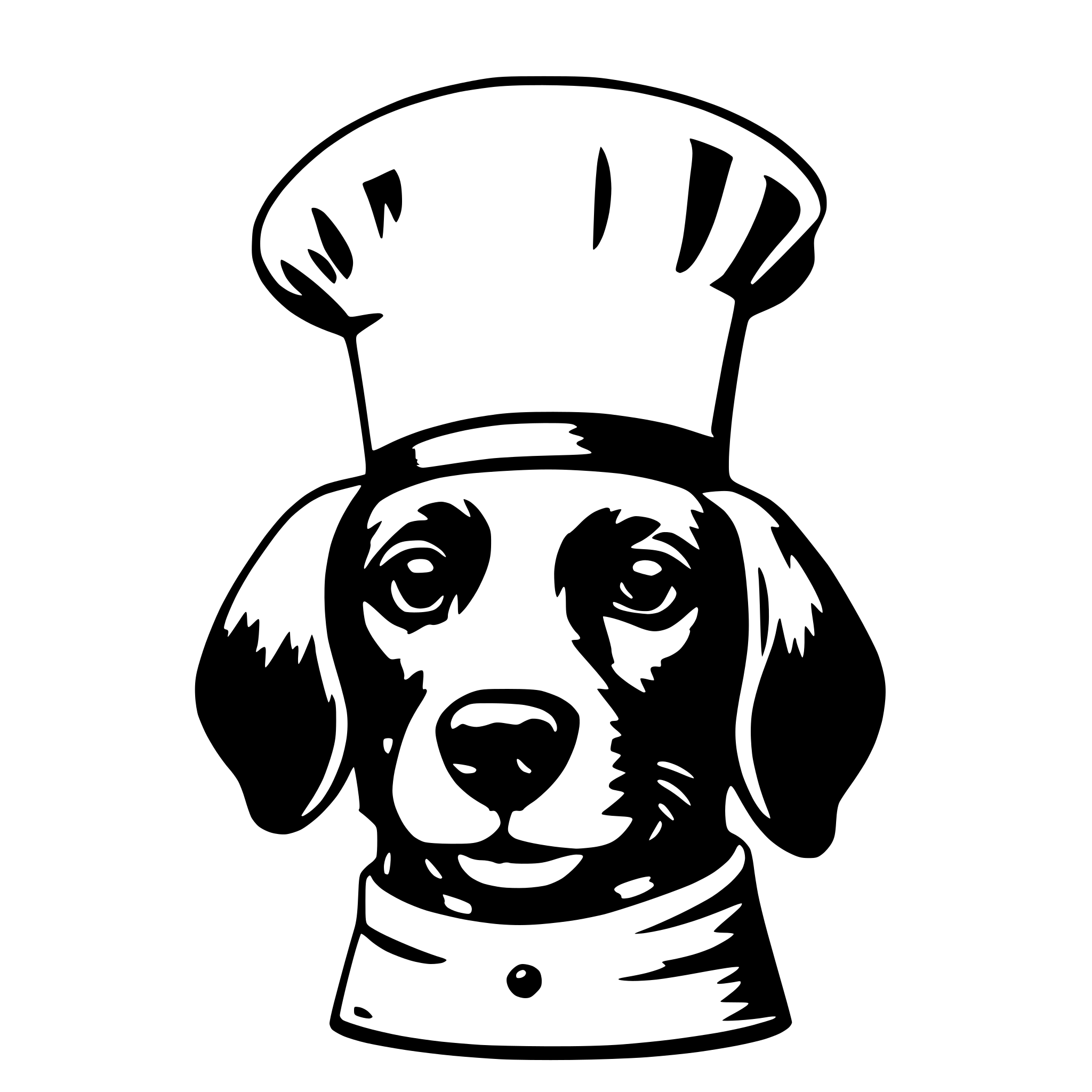 AI-generated SVG of 'A Dog With Chef Hat'