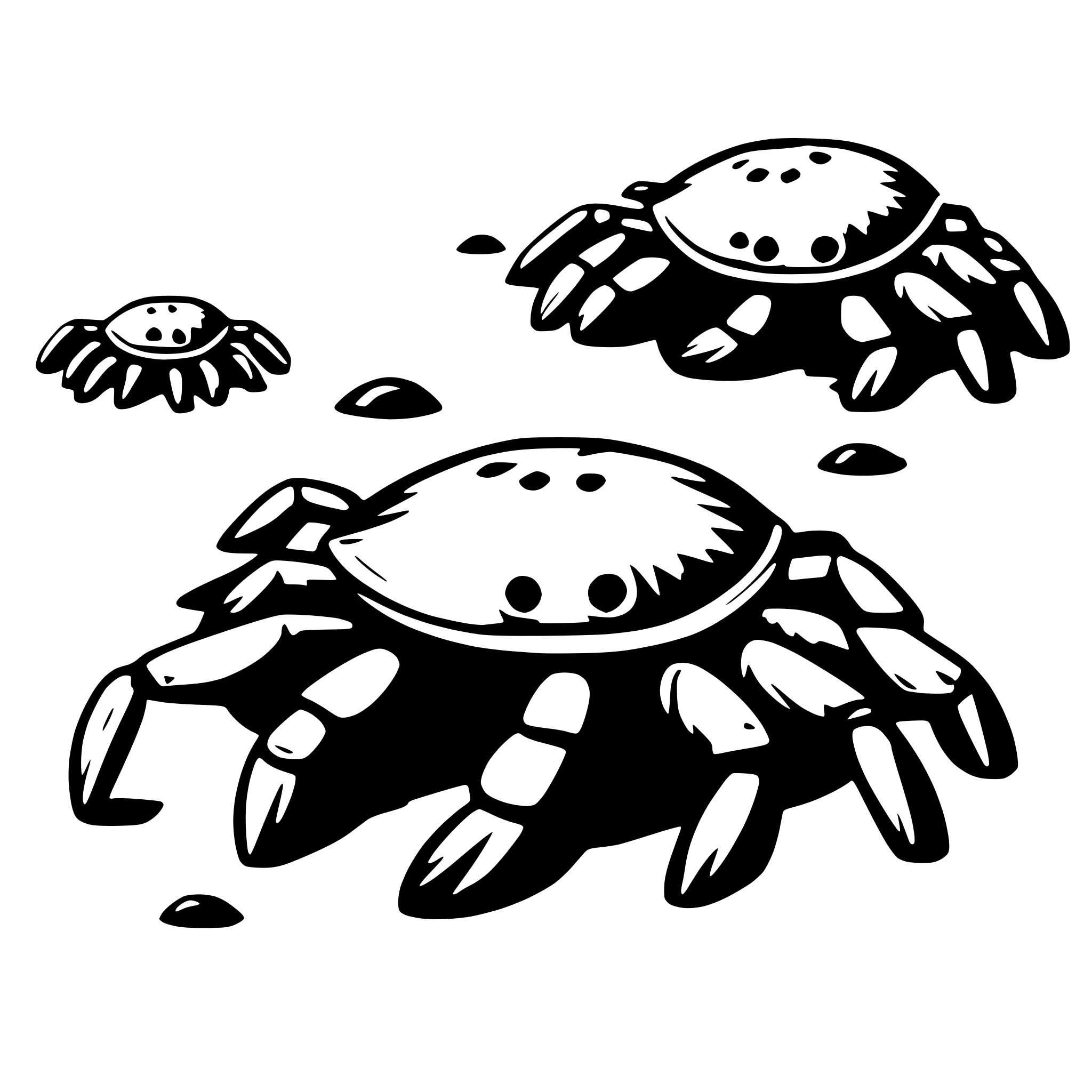 AI-generated SVG of 'crabs'