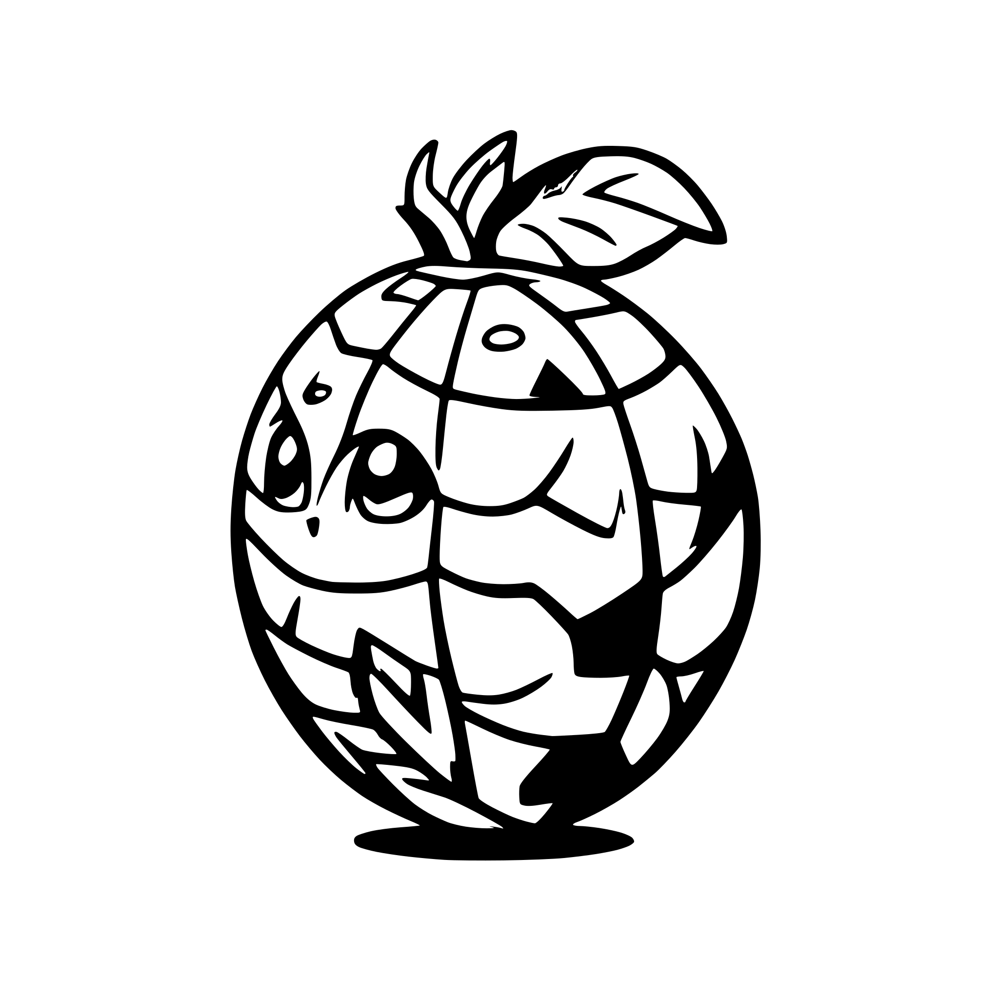AI-generated SVG of a cartoon style dragon egg