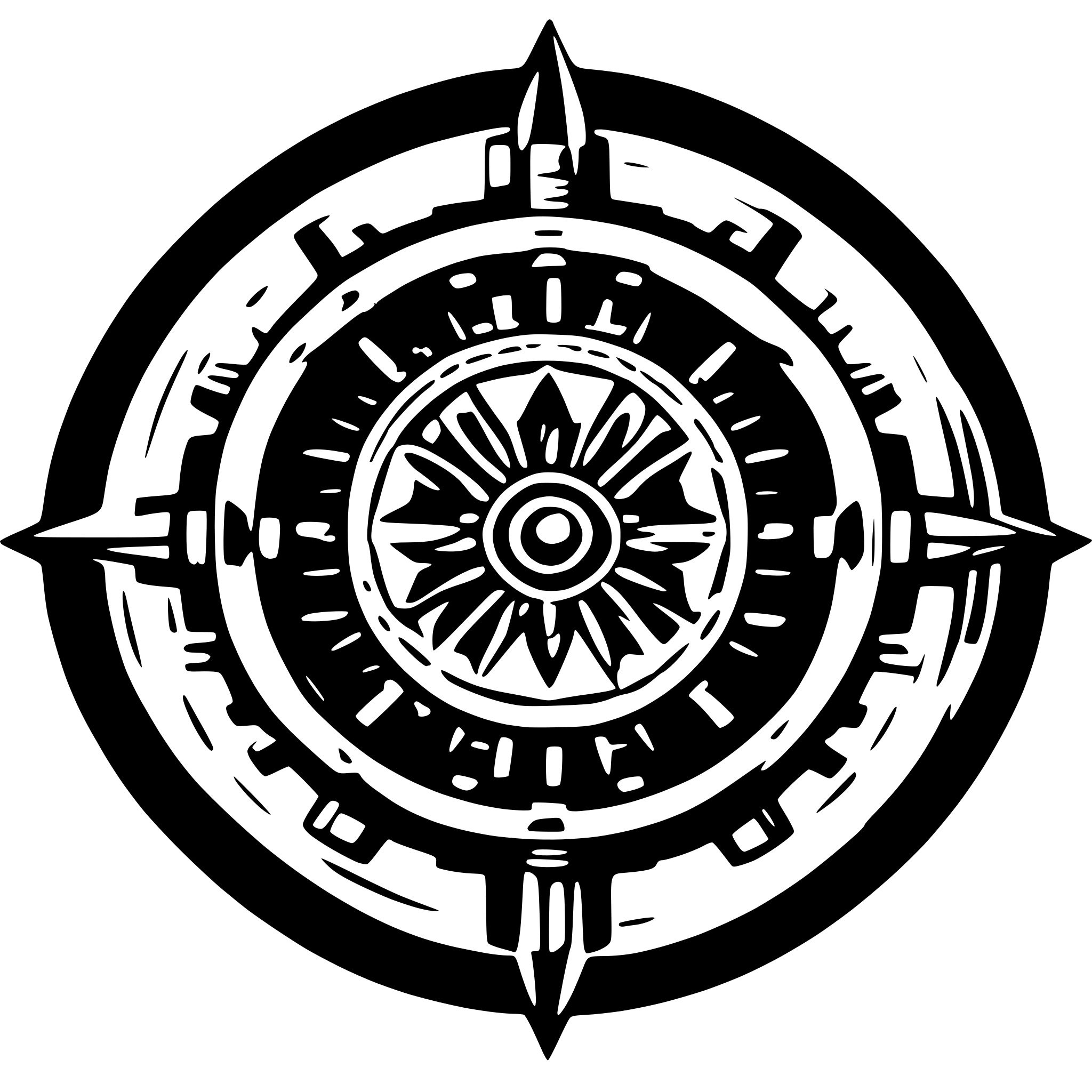 AI-generated SVG of a futuristic like mandala, tech style