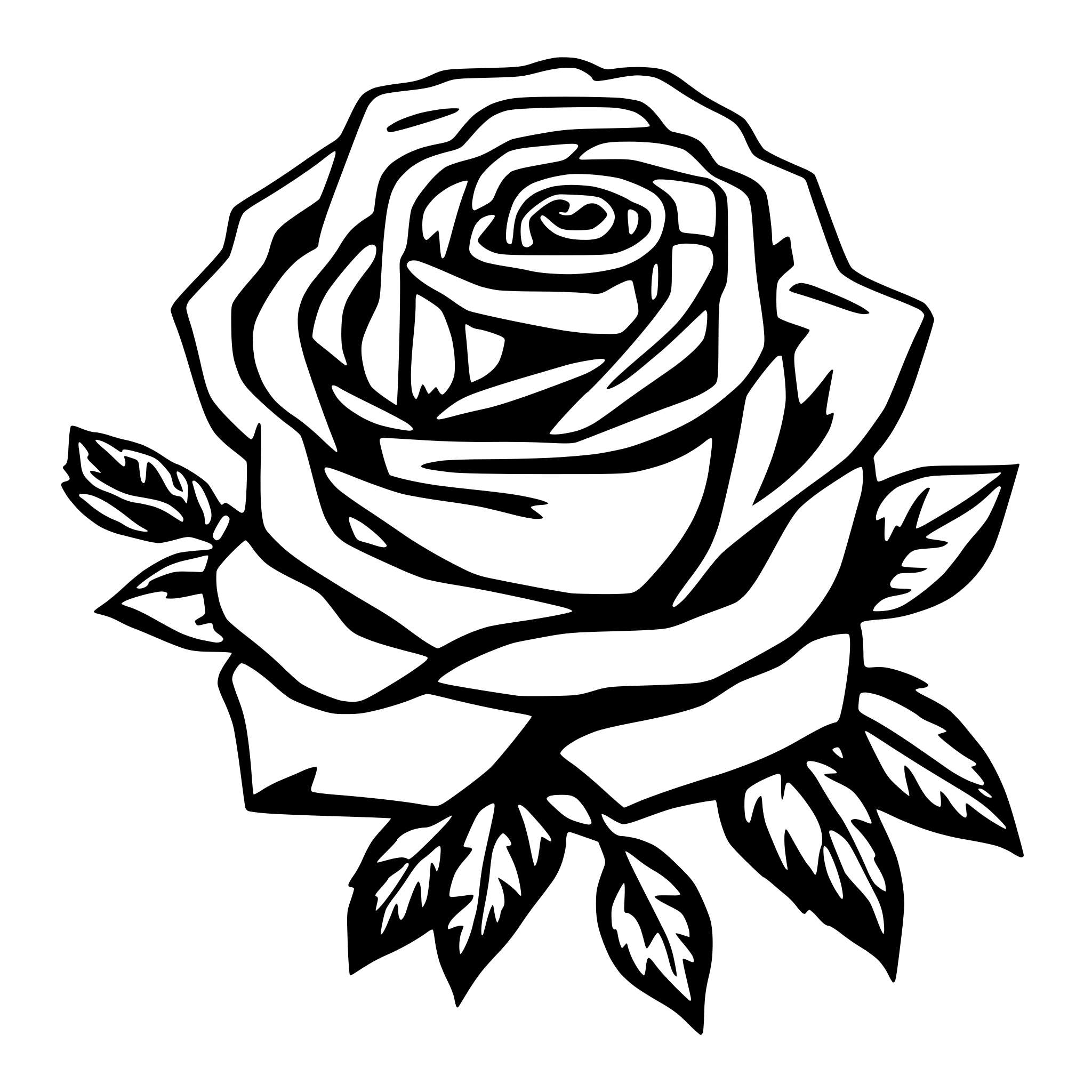 AI-generated SVG of 'roses diadem'