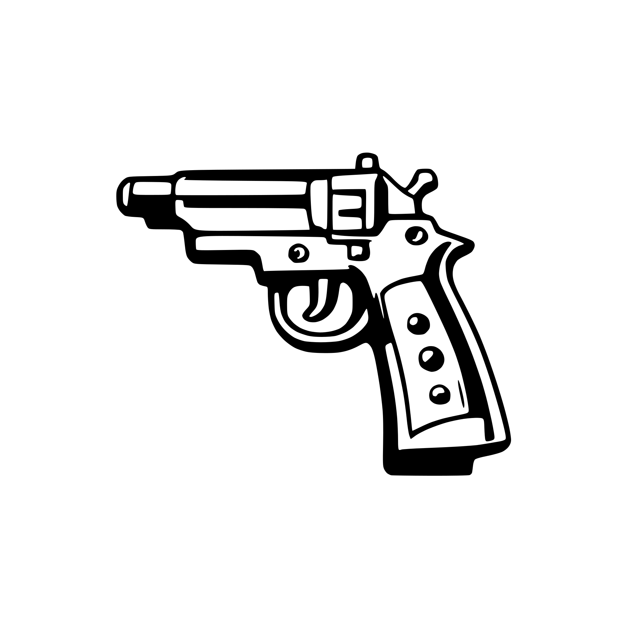 AI-generated SVG of a detailed isometric view of thombson gun