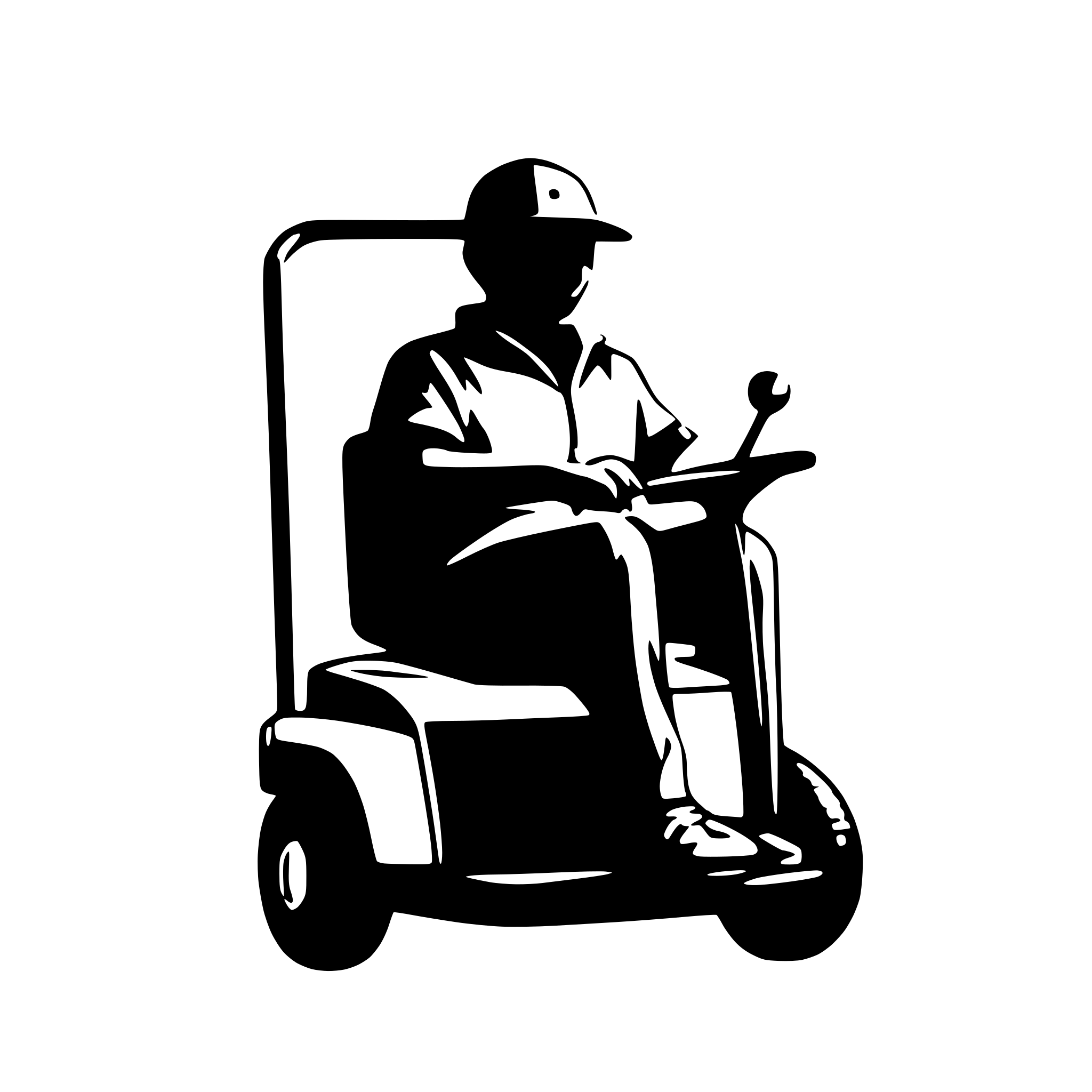 AI-generated SVG of a man with a large belly sitting inside a golf buggy in 2D AI-generated SVG of a man with a large belly sitting inside a golf buggy in 2D
