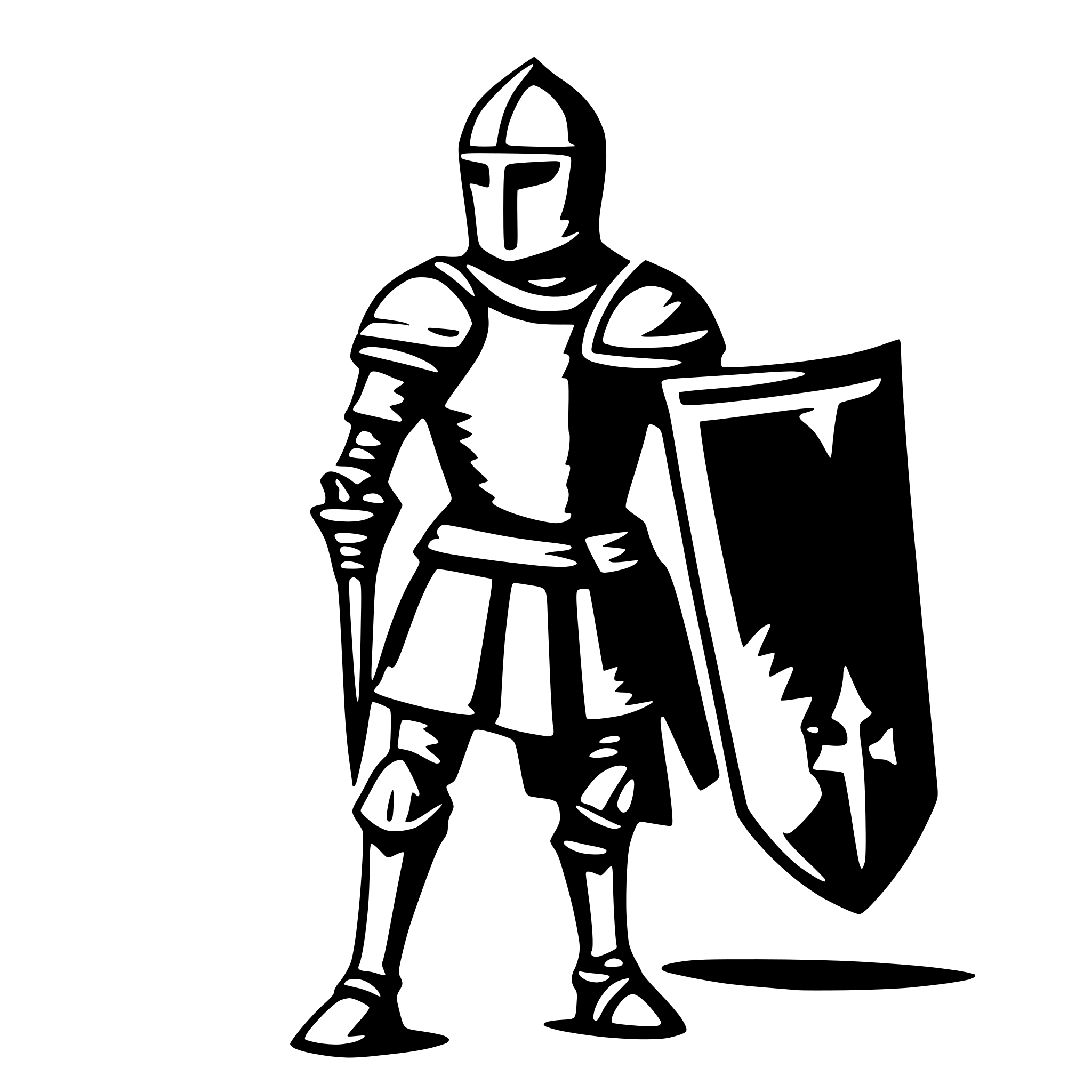 AI-generated SVG of a knight