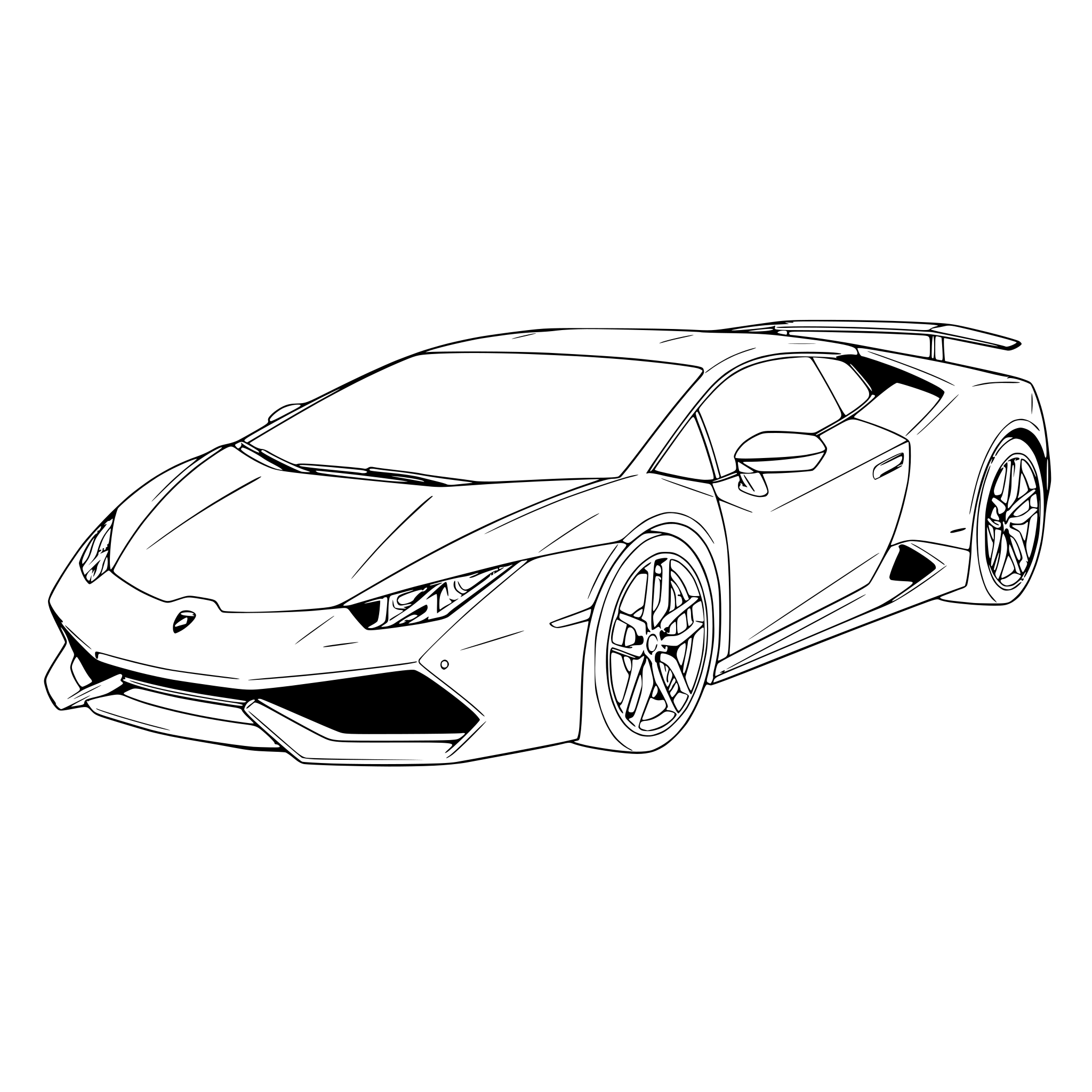 AI-generated SVG of a lamborghini