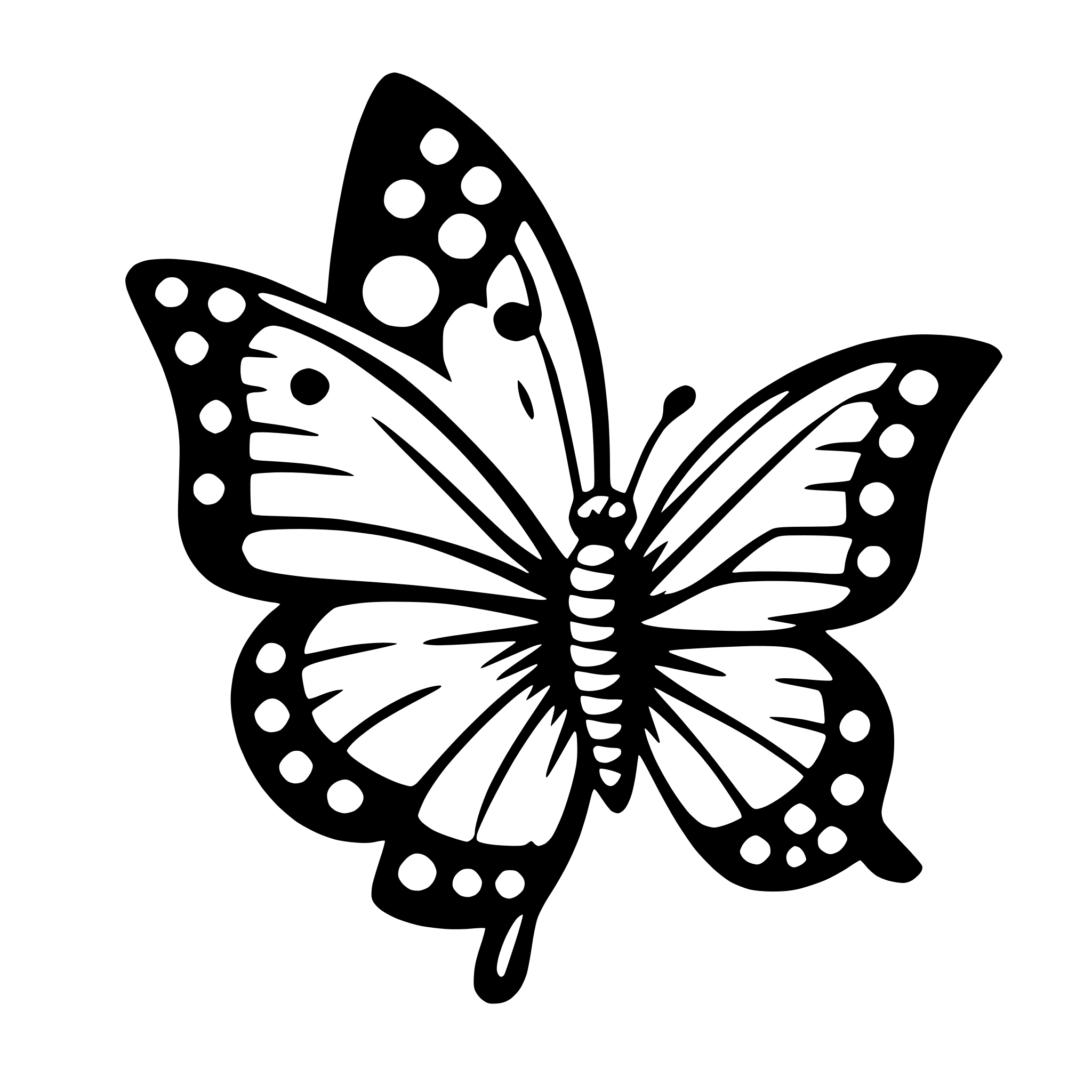 AI-generated SVG of 'butterfly with stars'