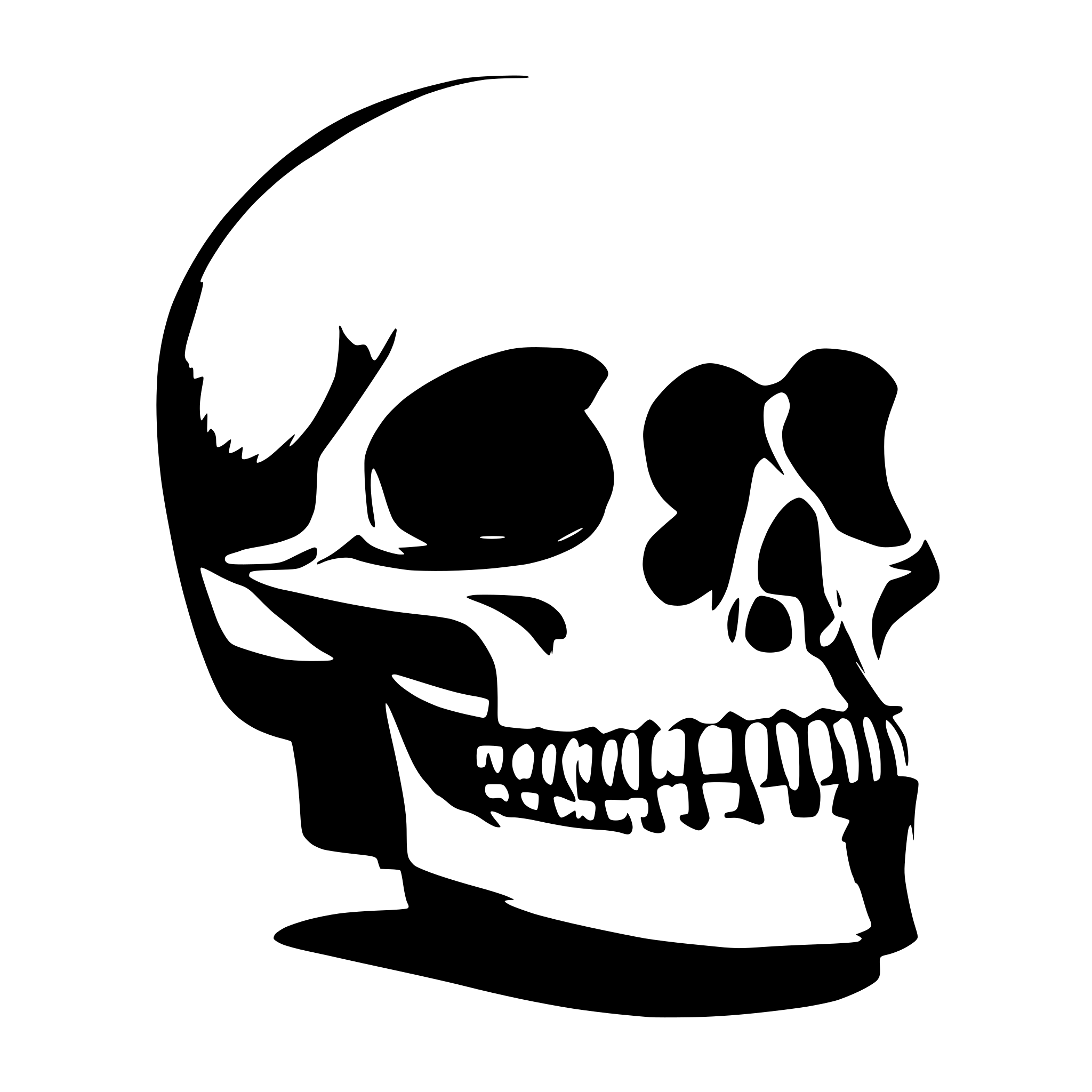 AI-generated SVG of a skull