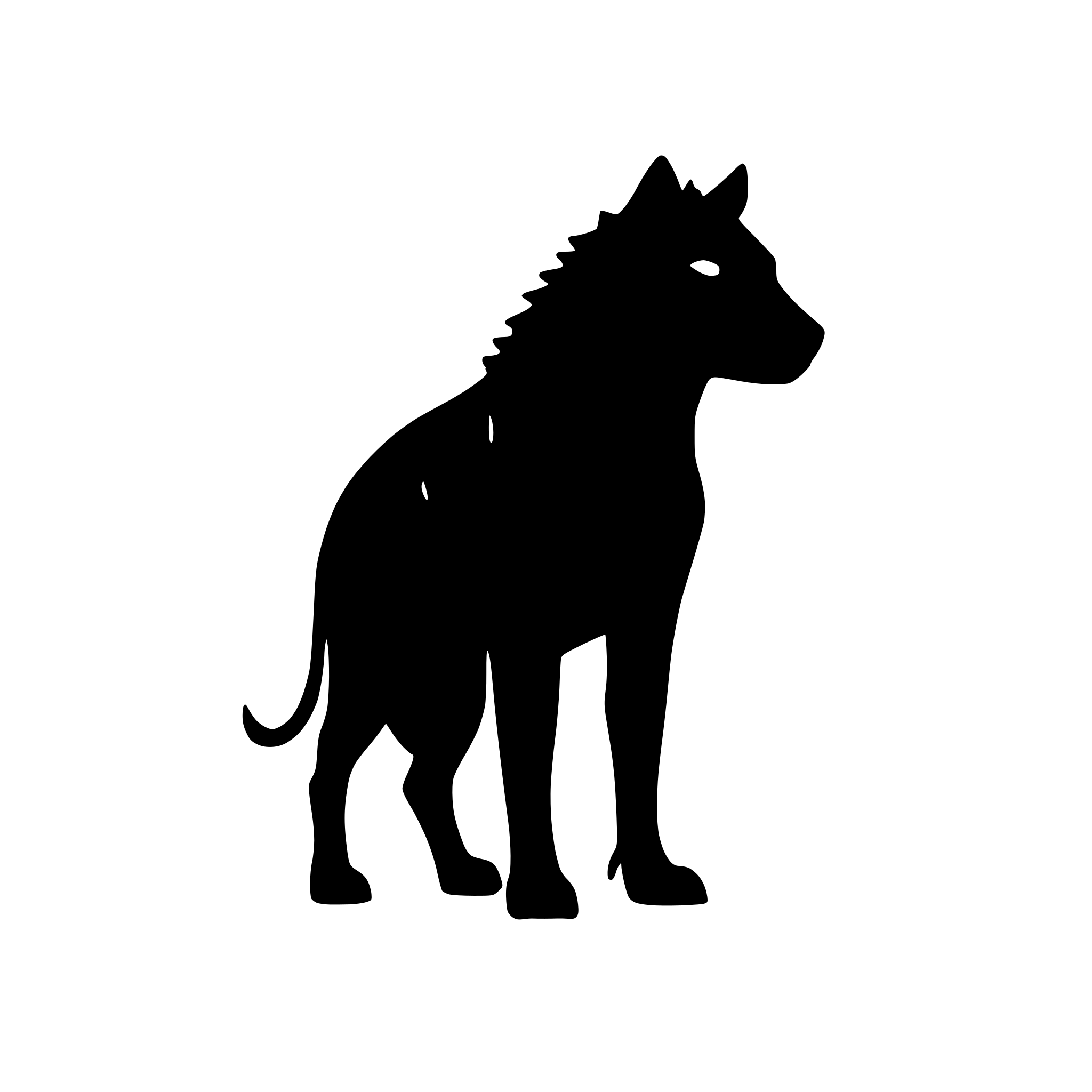 AI-generated SVG of a A Hyena  sihouette
