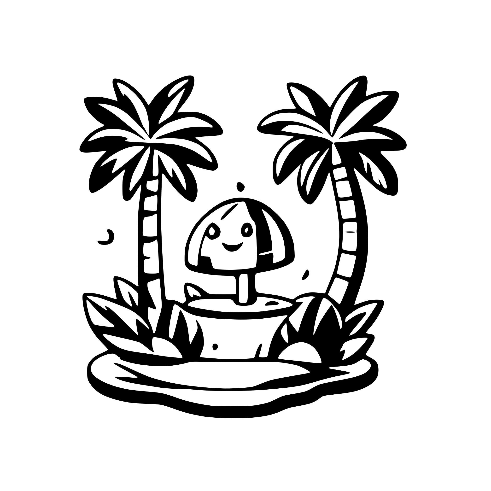 AI-generated SVG of a tropical Island