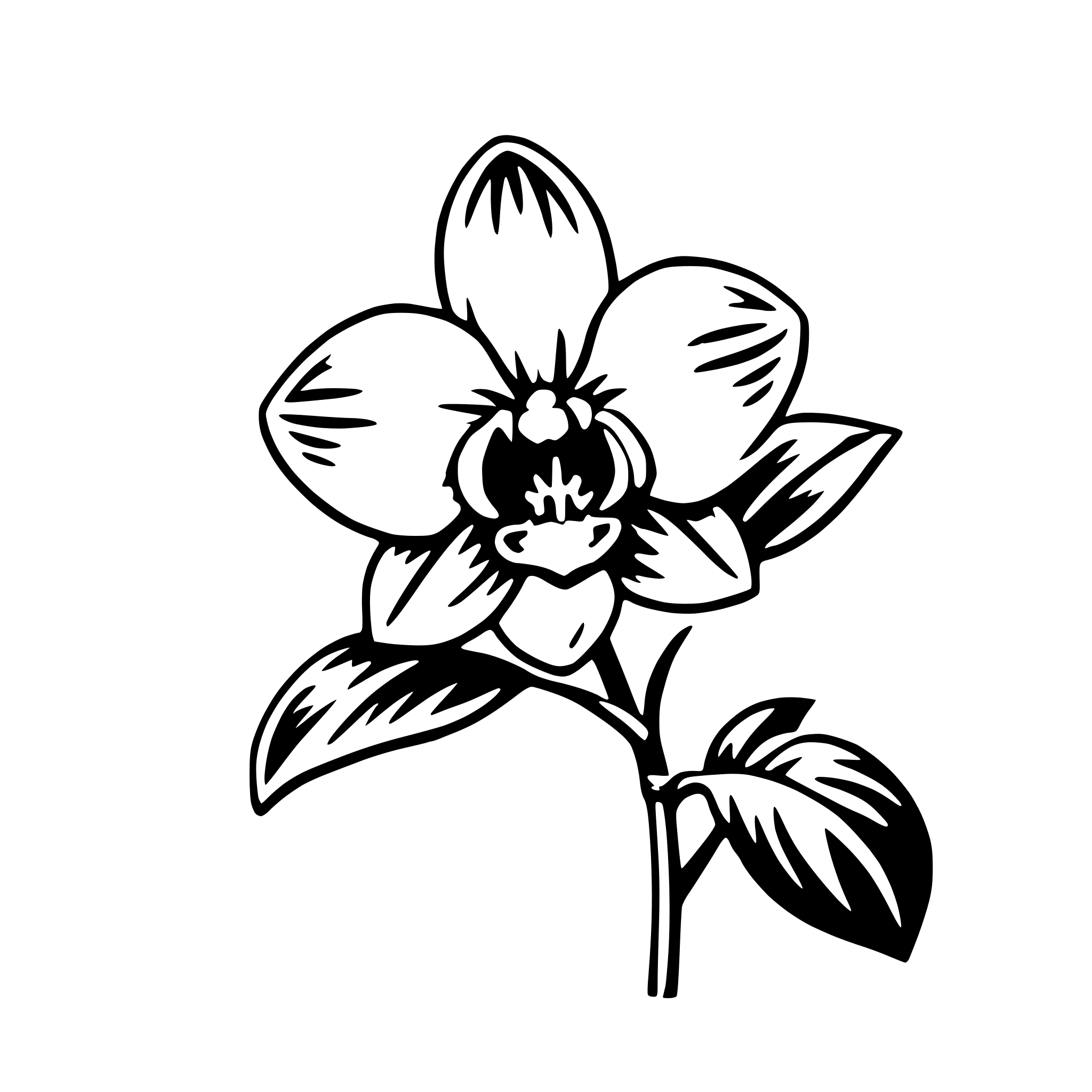 AI-generated SVG of 'orchid'