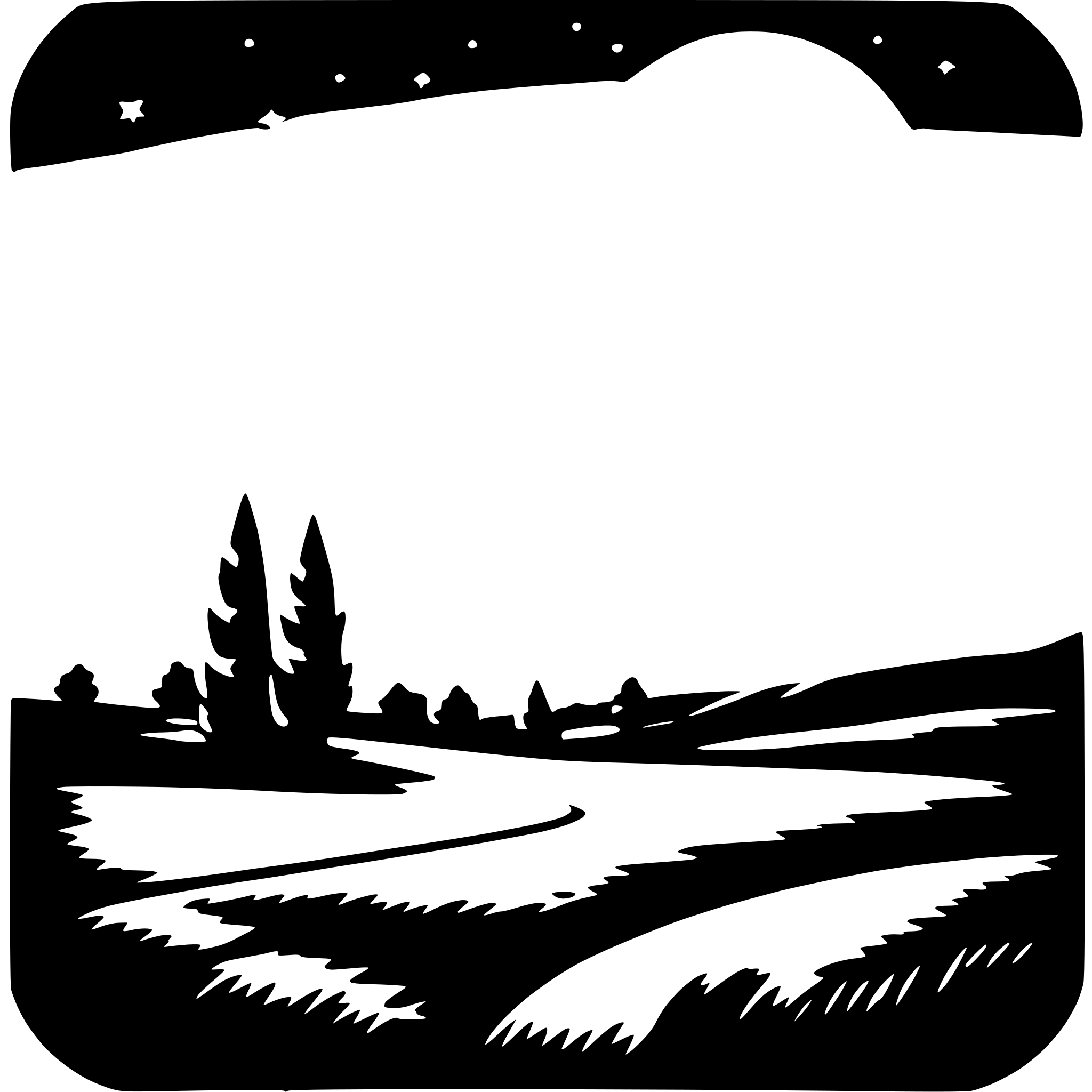 AI-generated SVG of a starry night