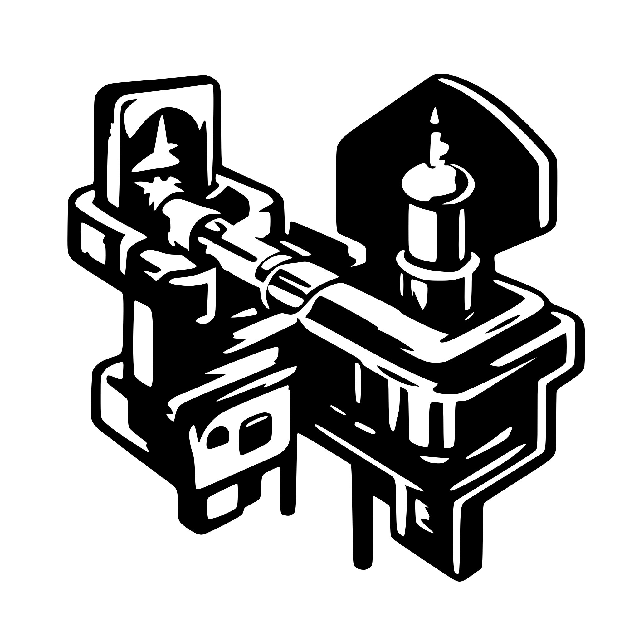 AI-generated SVG of a interface between 2 systems
