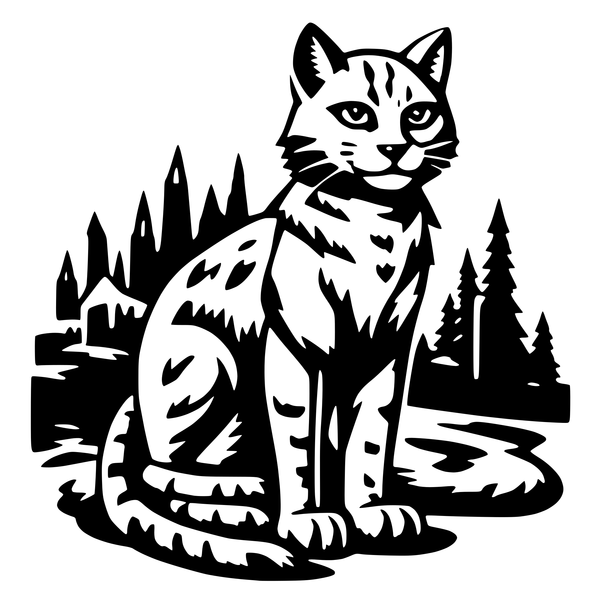 AI-generated SVG of 'wild cat biker patch'
