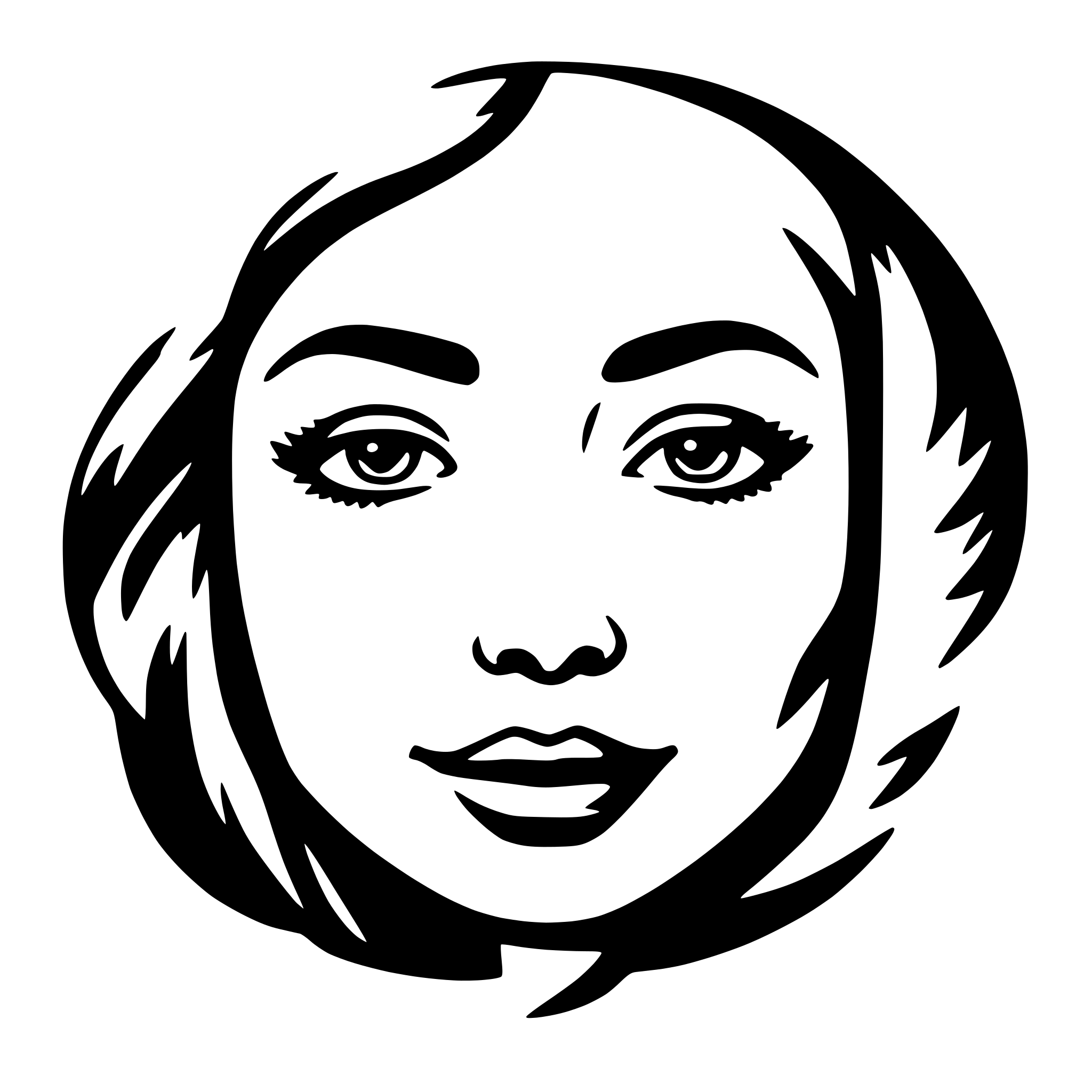 AI-generated SVG of a facial mask