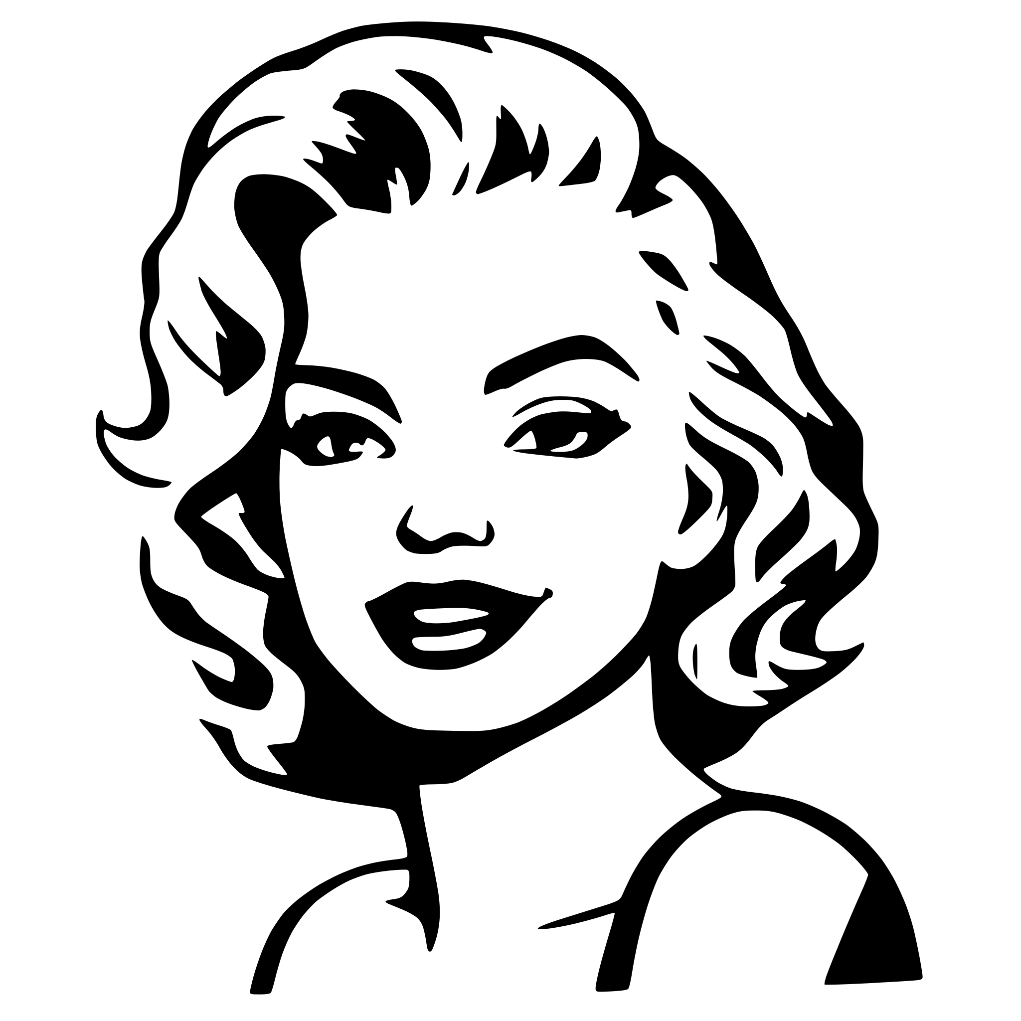 AI-generated SVG of a Marilyn Monroe