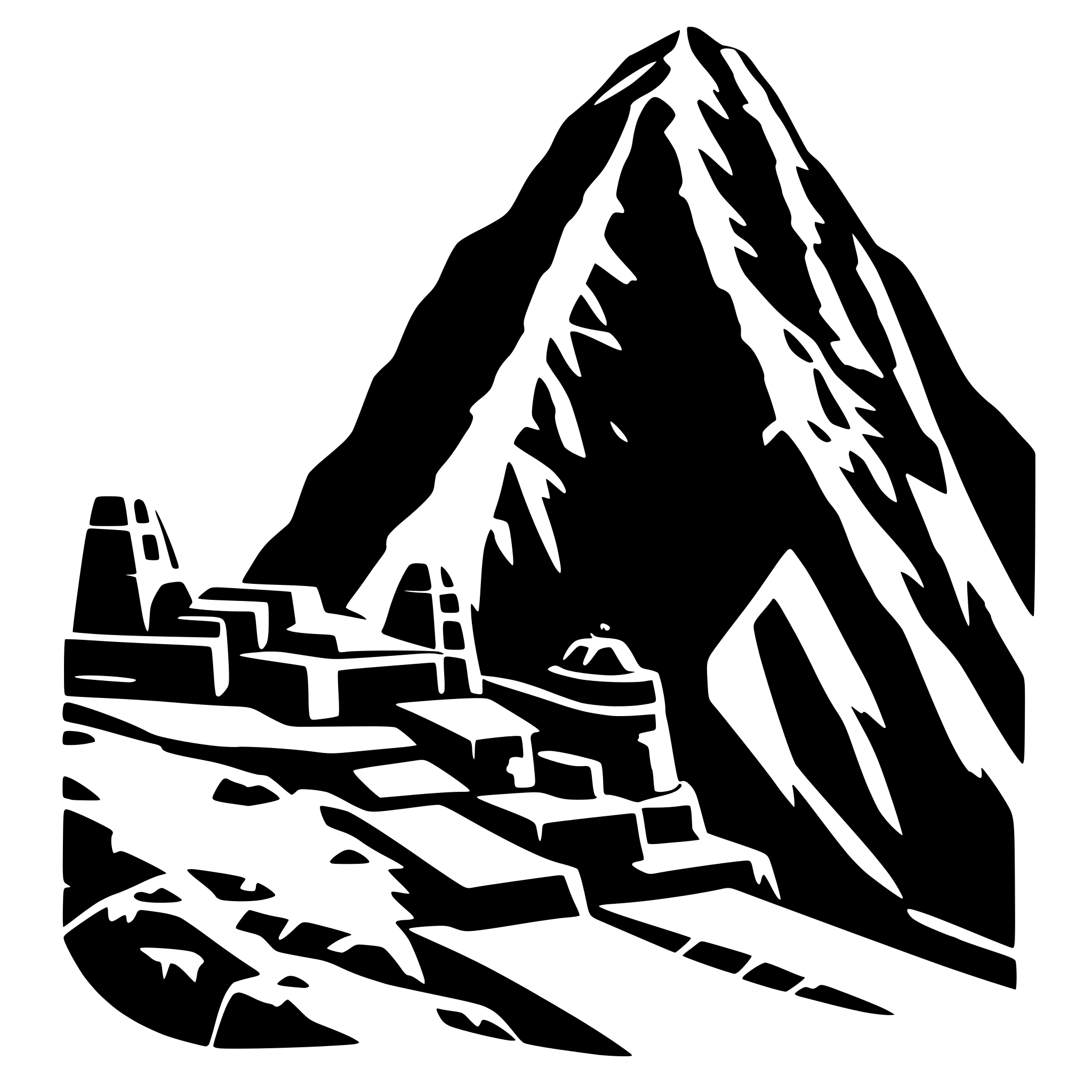 AI-generated SVG of a las montañas de macchu picchu