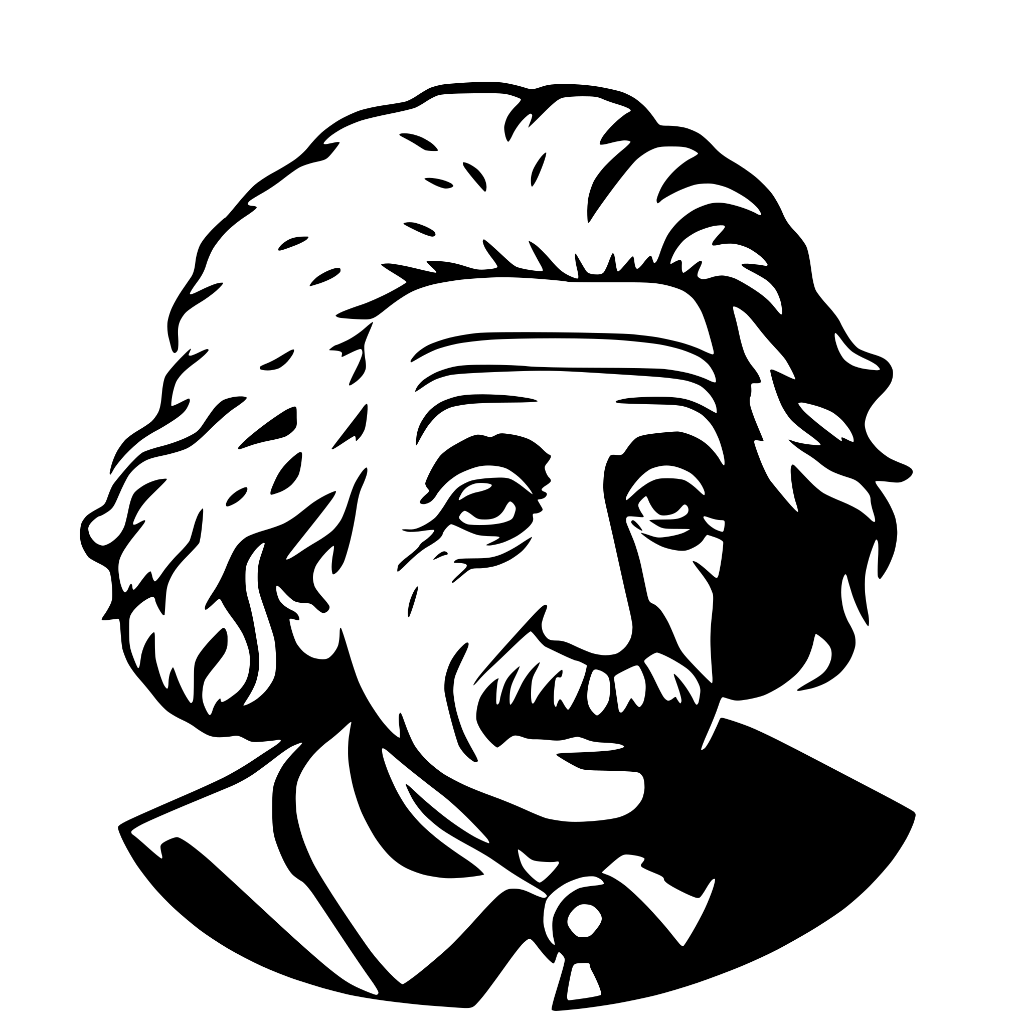 AI-generated SVG of 'Albert Einstein'
