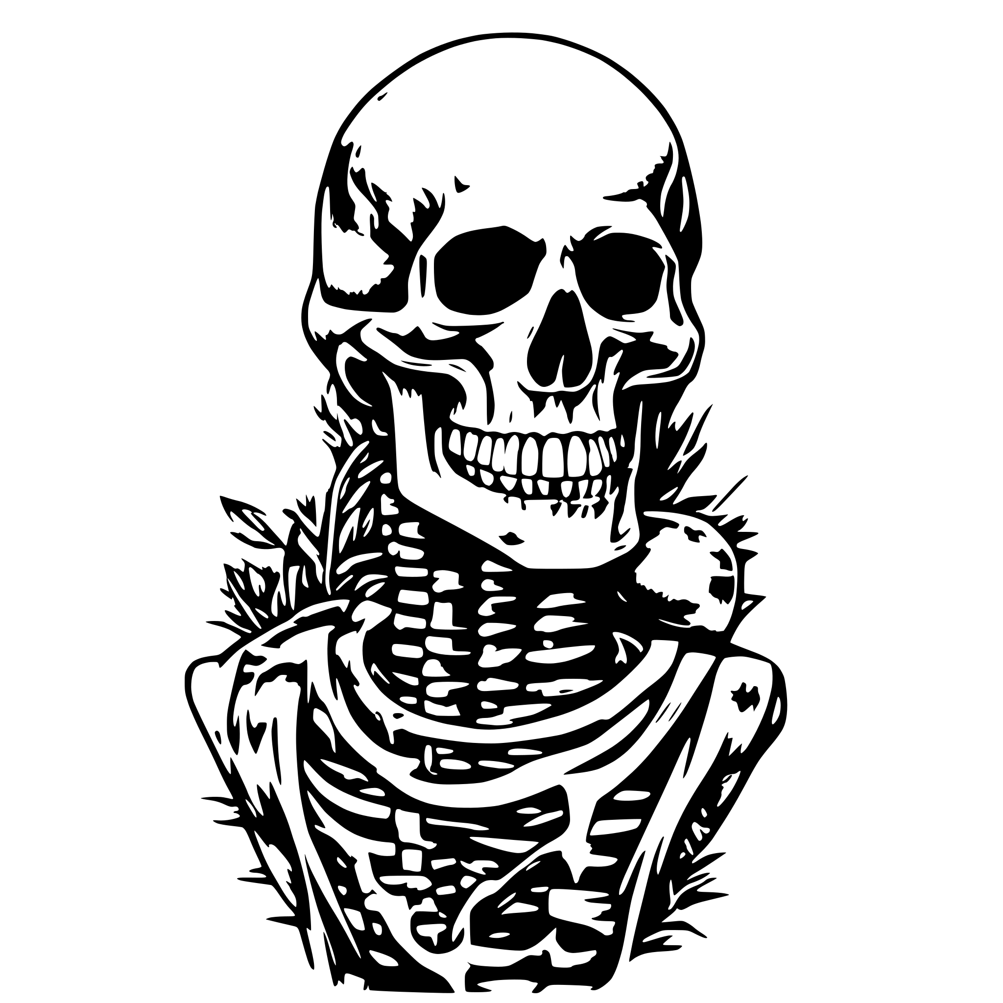 AI-generated SVG of a Human skeleton